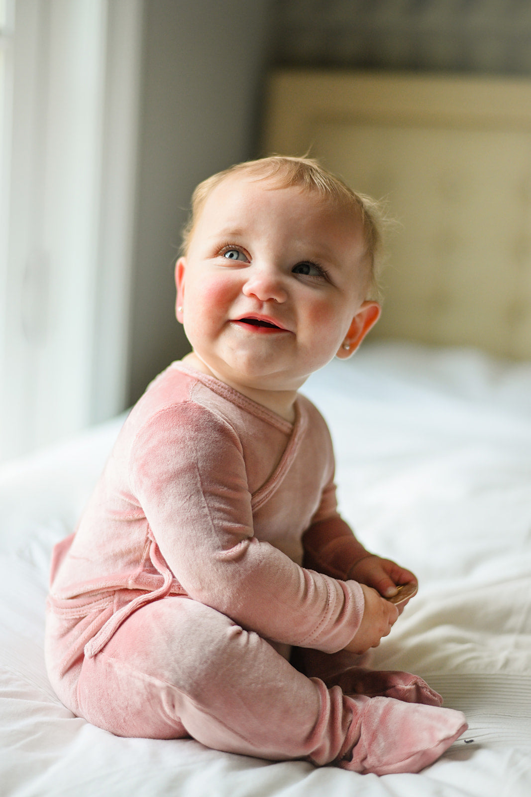 Velour Crossover Stretchy - Pink