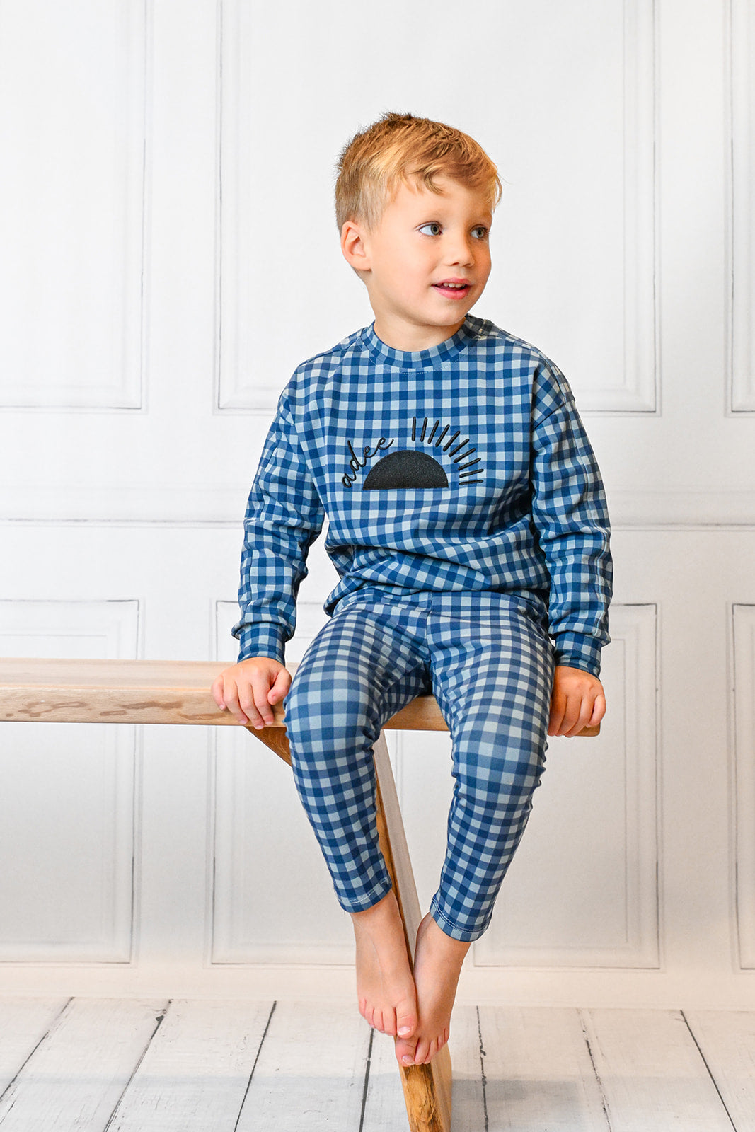 Gingham Pajamas - Blue
