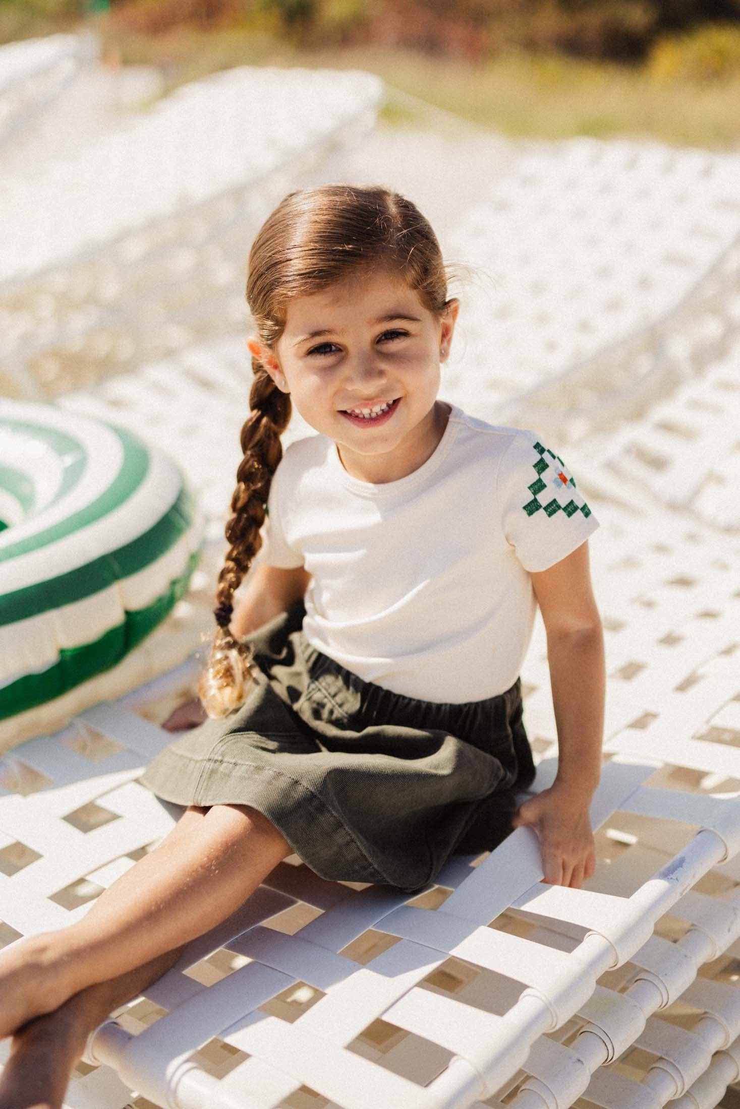 Green Denim Skirt