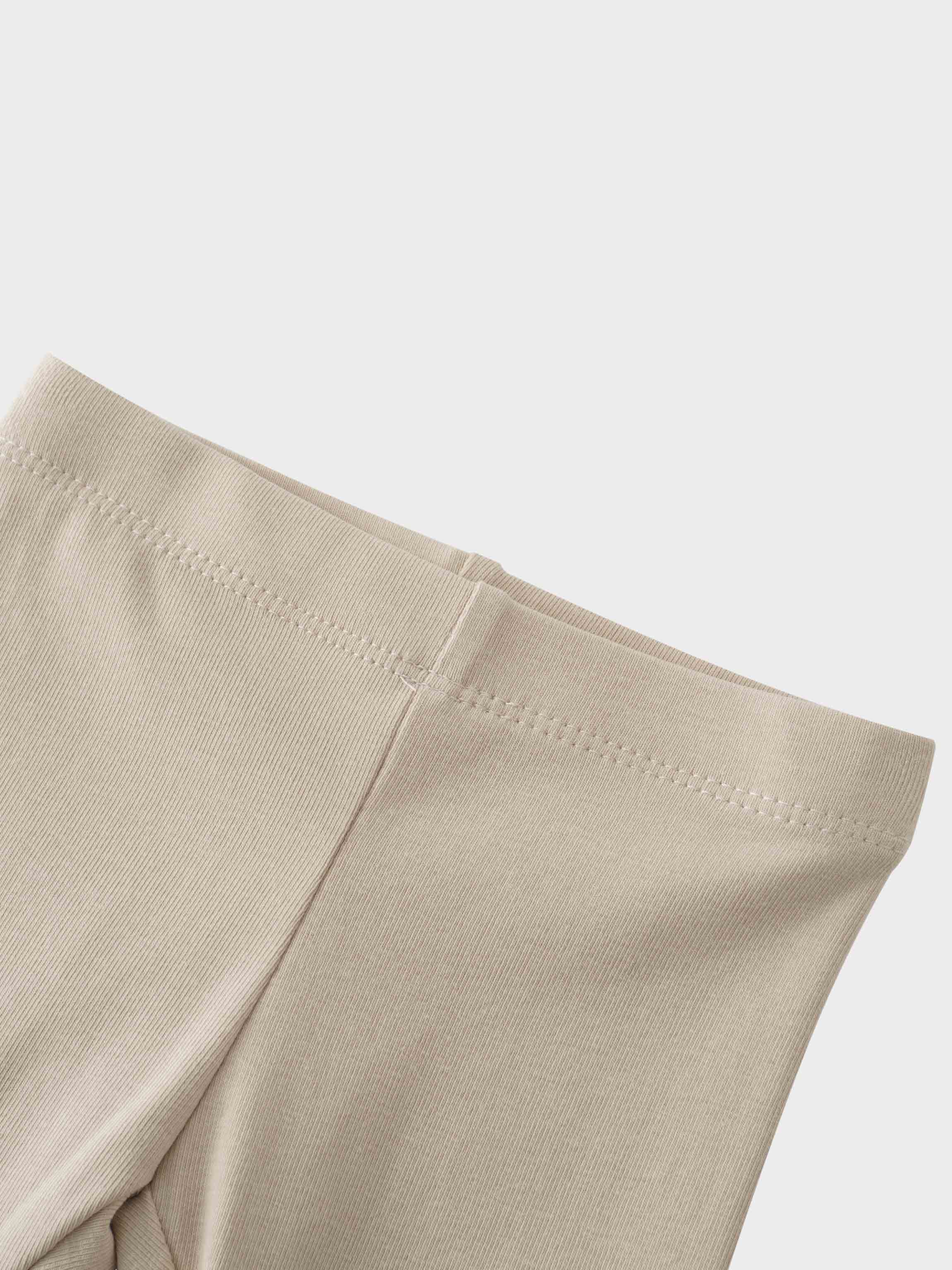 Non Ribbed Leggings - Taupe