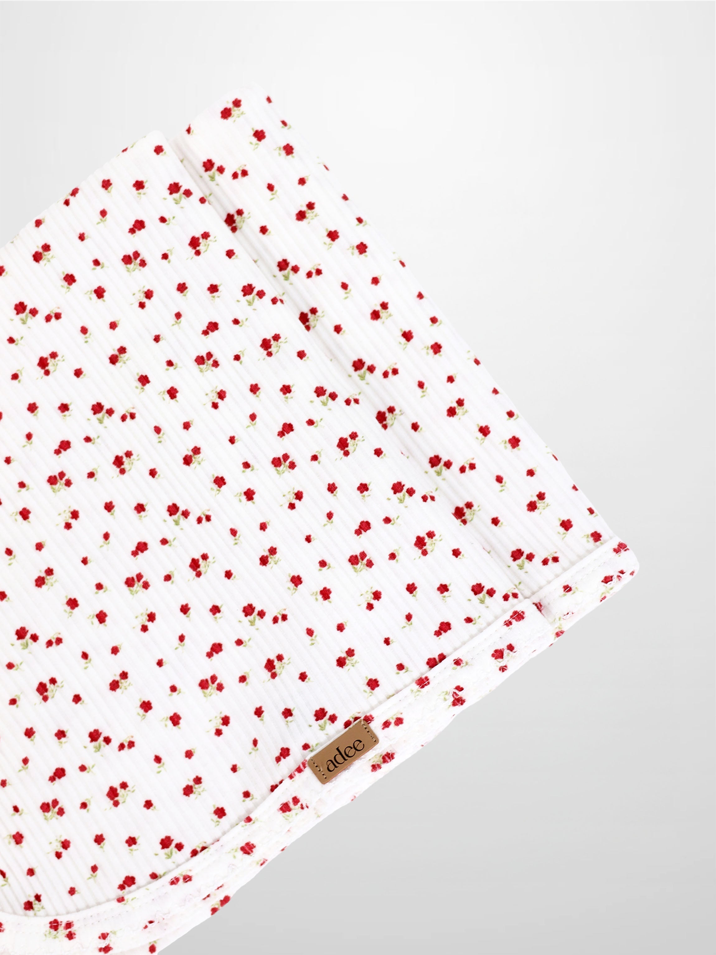 Red Flower Blanket with Lace