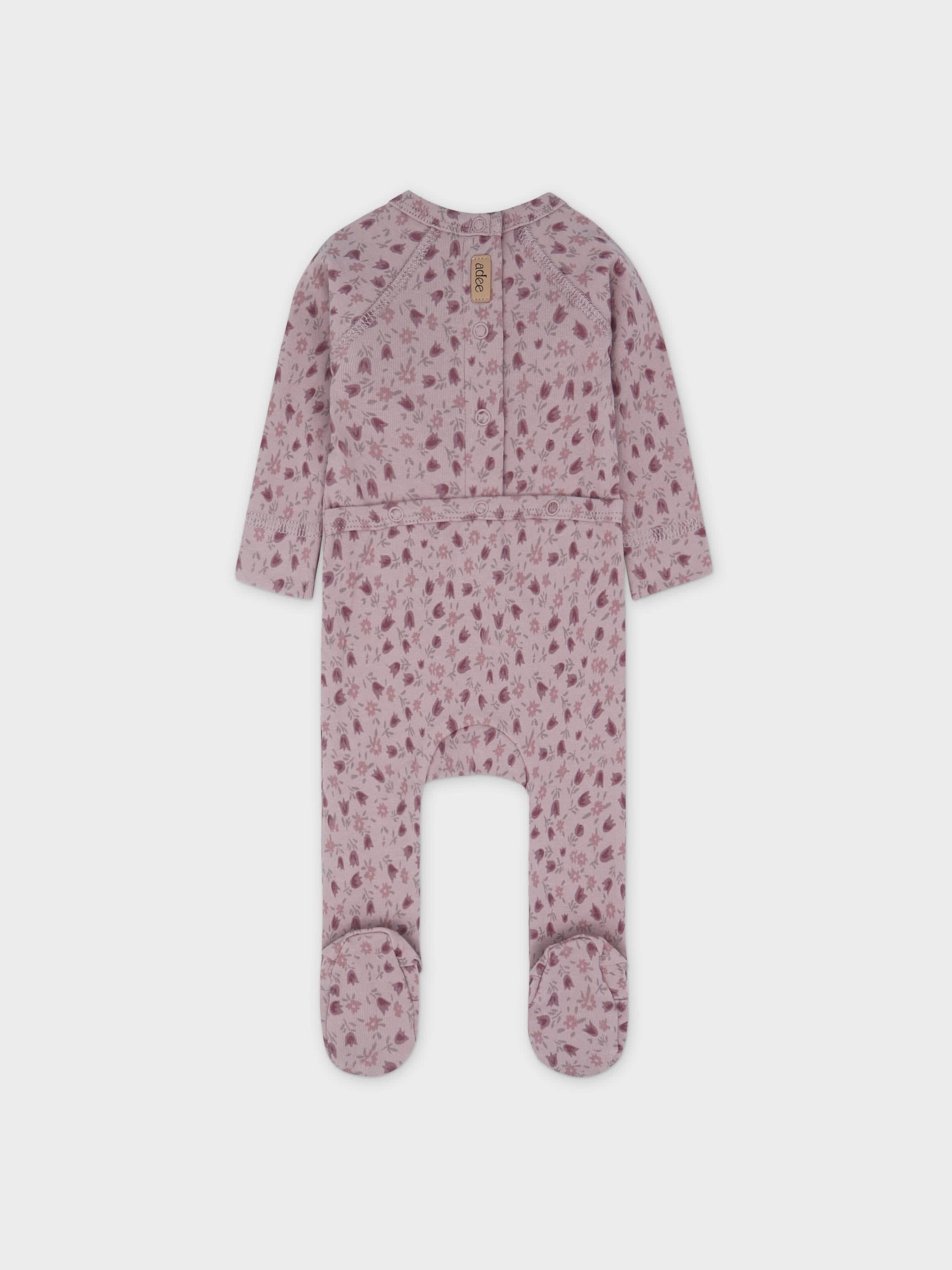 Pink Tulip Stretchy, Bonnet & Bib
