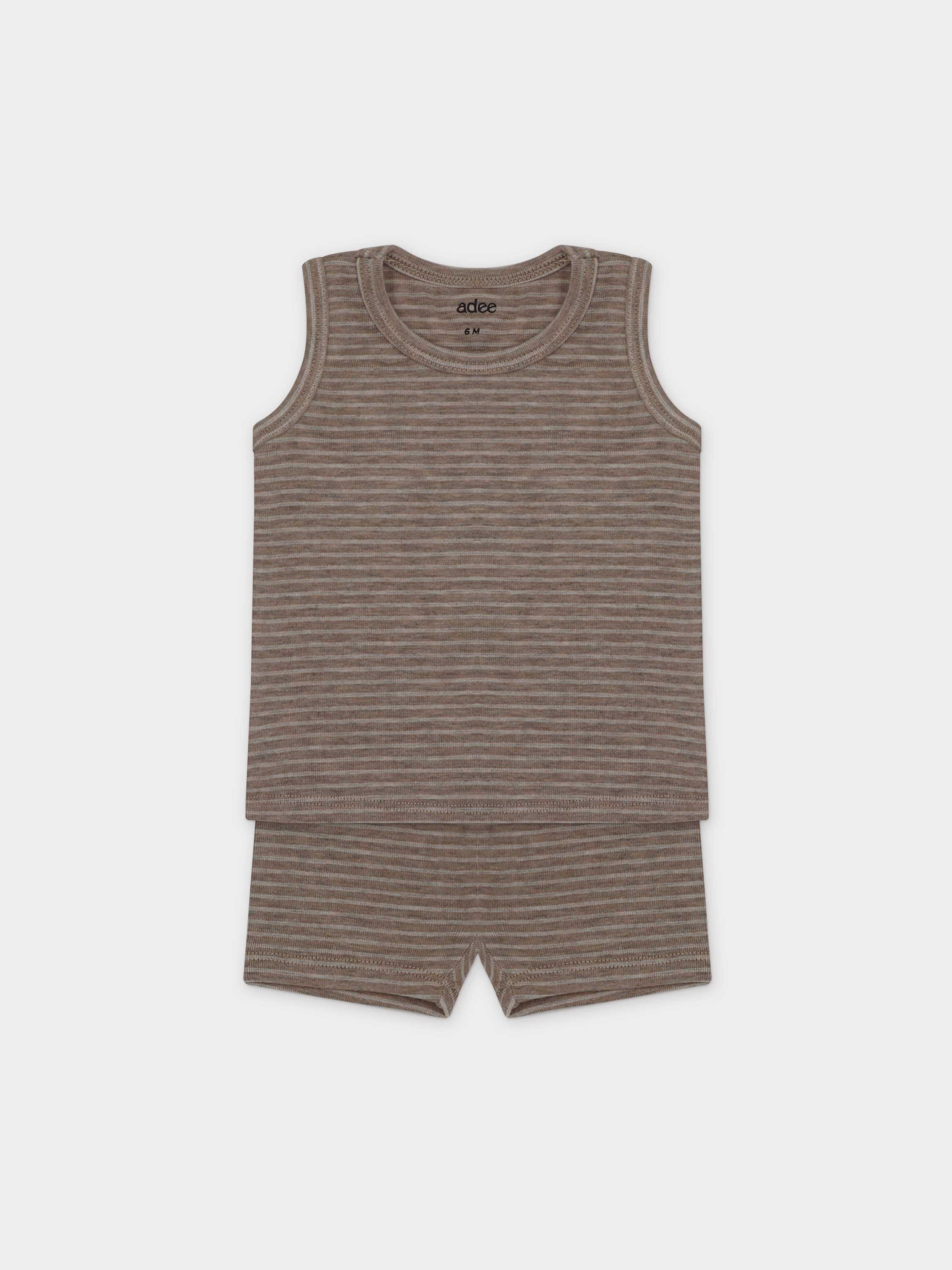 Tank Set-Heathered Tan