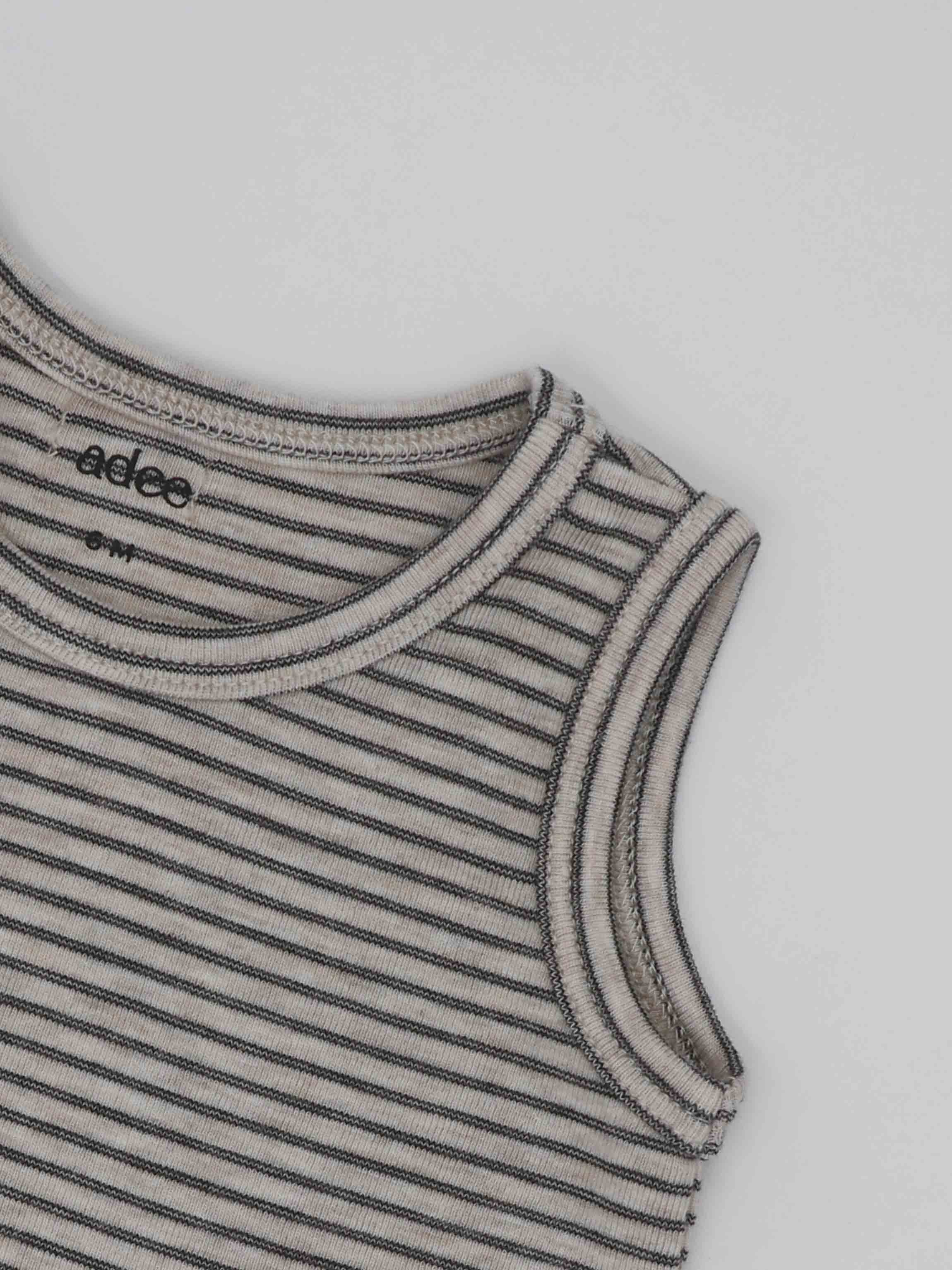 Tank Set-Tan & Black Stripe