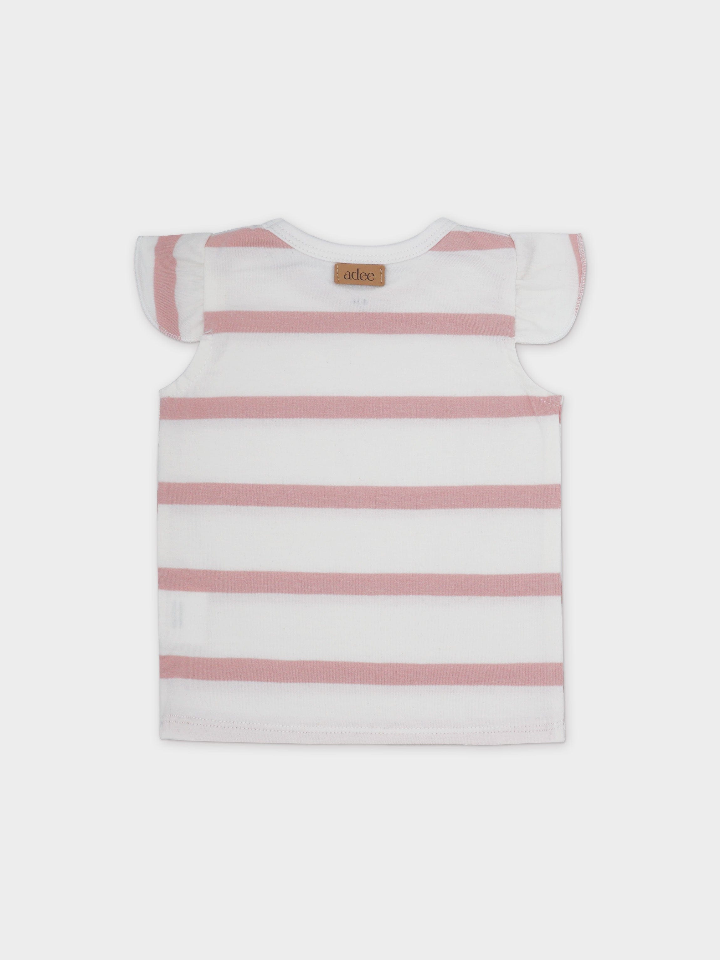 Tank Set with Ruffles-Pink & White Stripe