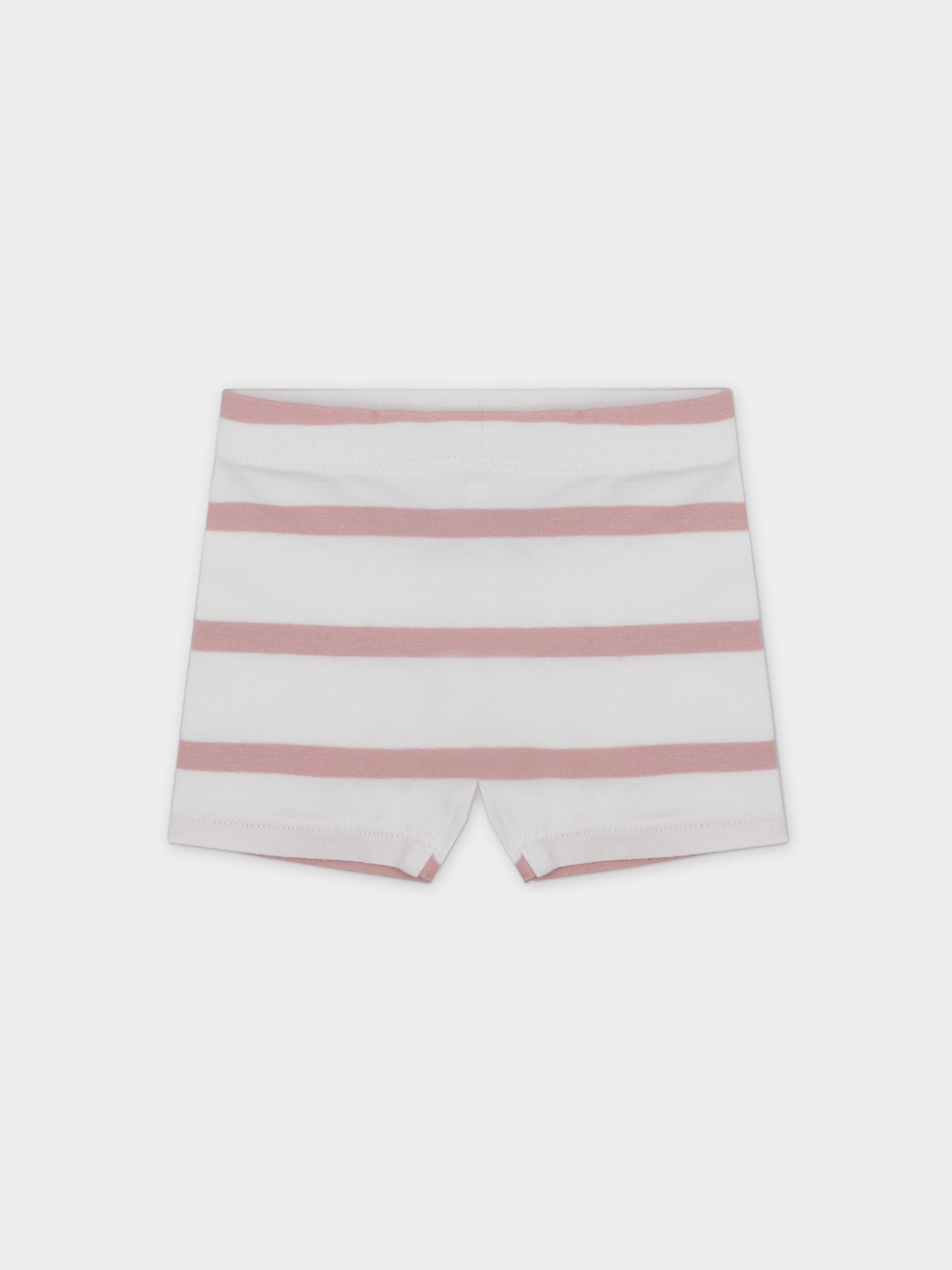 Tank Set with Ruffles-Pink & White Stripe