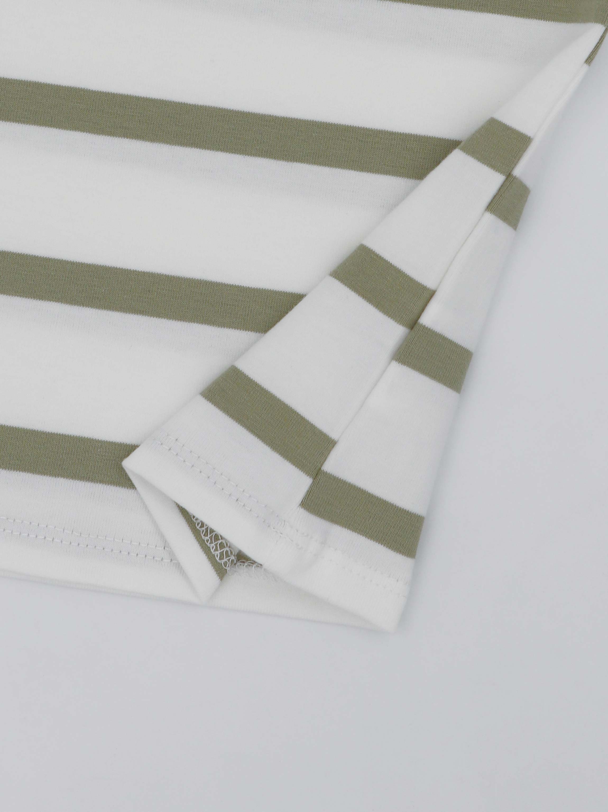 Tank Set with Ruffles-Green & White Stripe