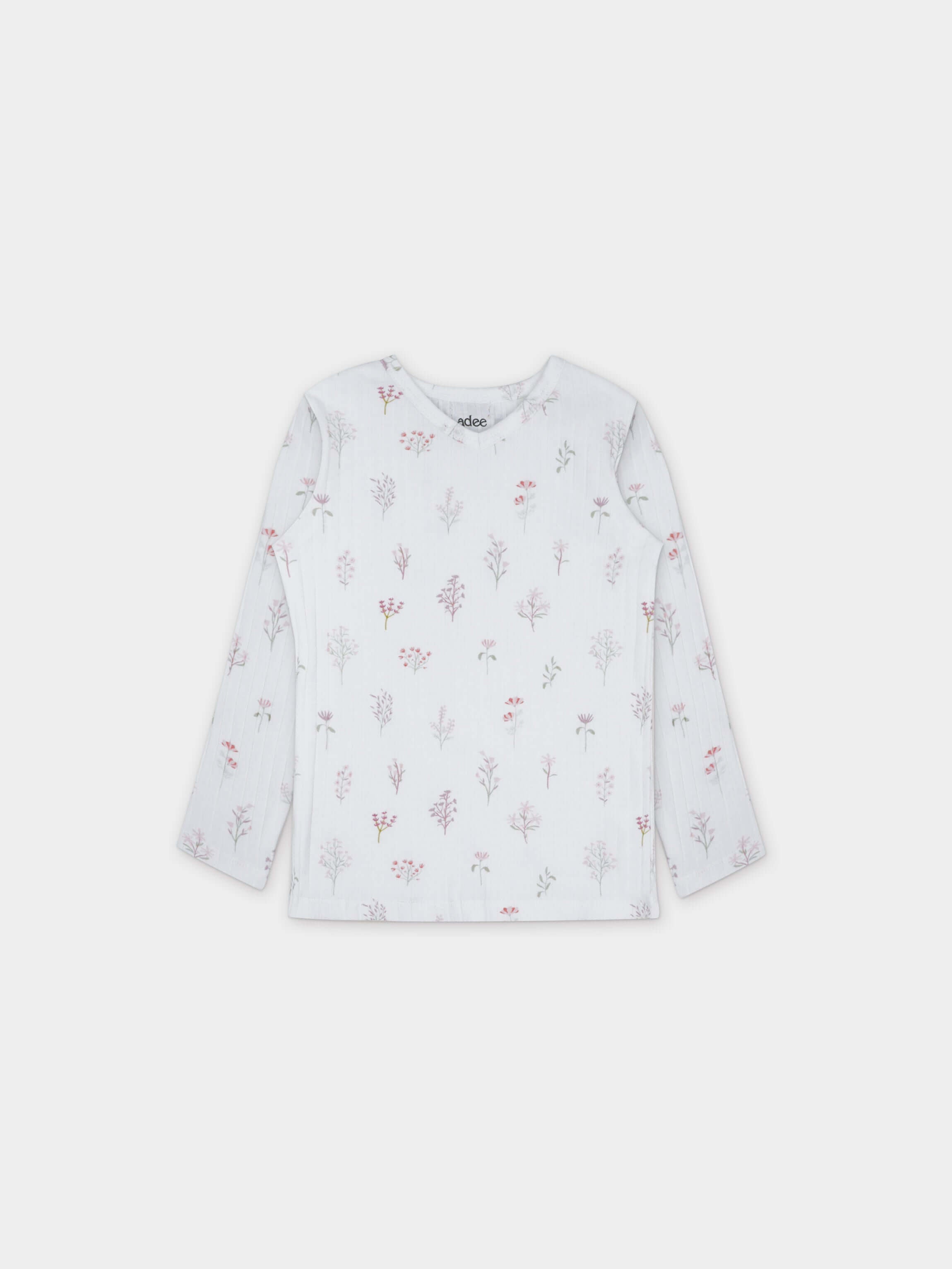 Girls pajamas with pink flowers