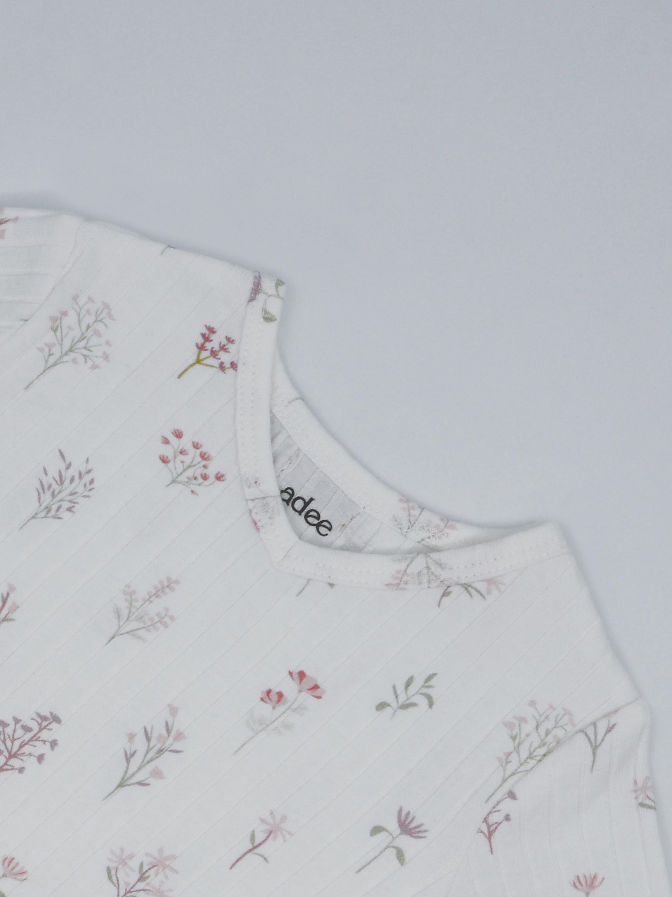 Girls pajamas with floral design