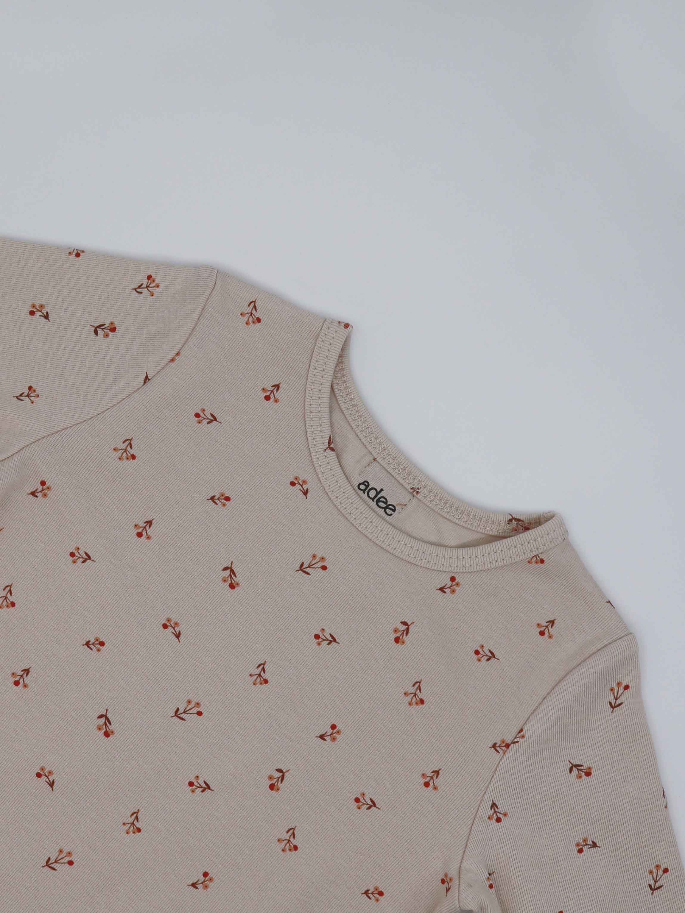 Baby Buds Short Sleeve Shirt & Skirt-Red