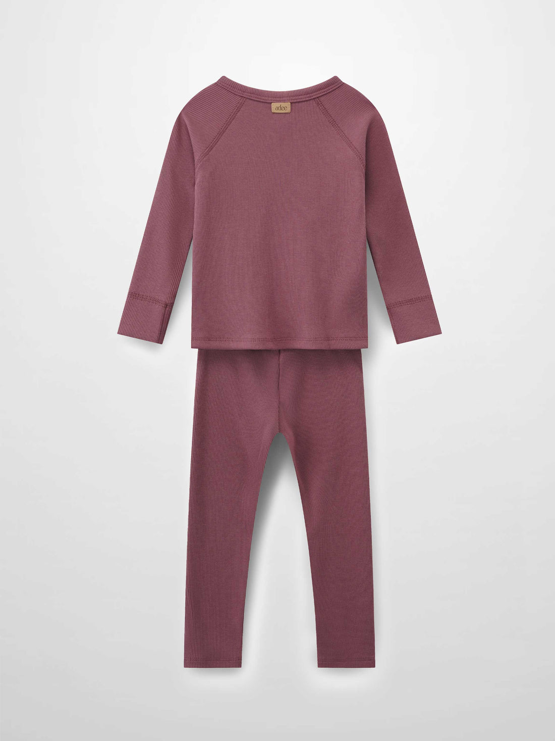 Crossover Thin Ribbed Pajama - Dark Mauve