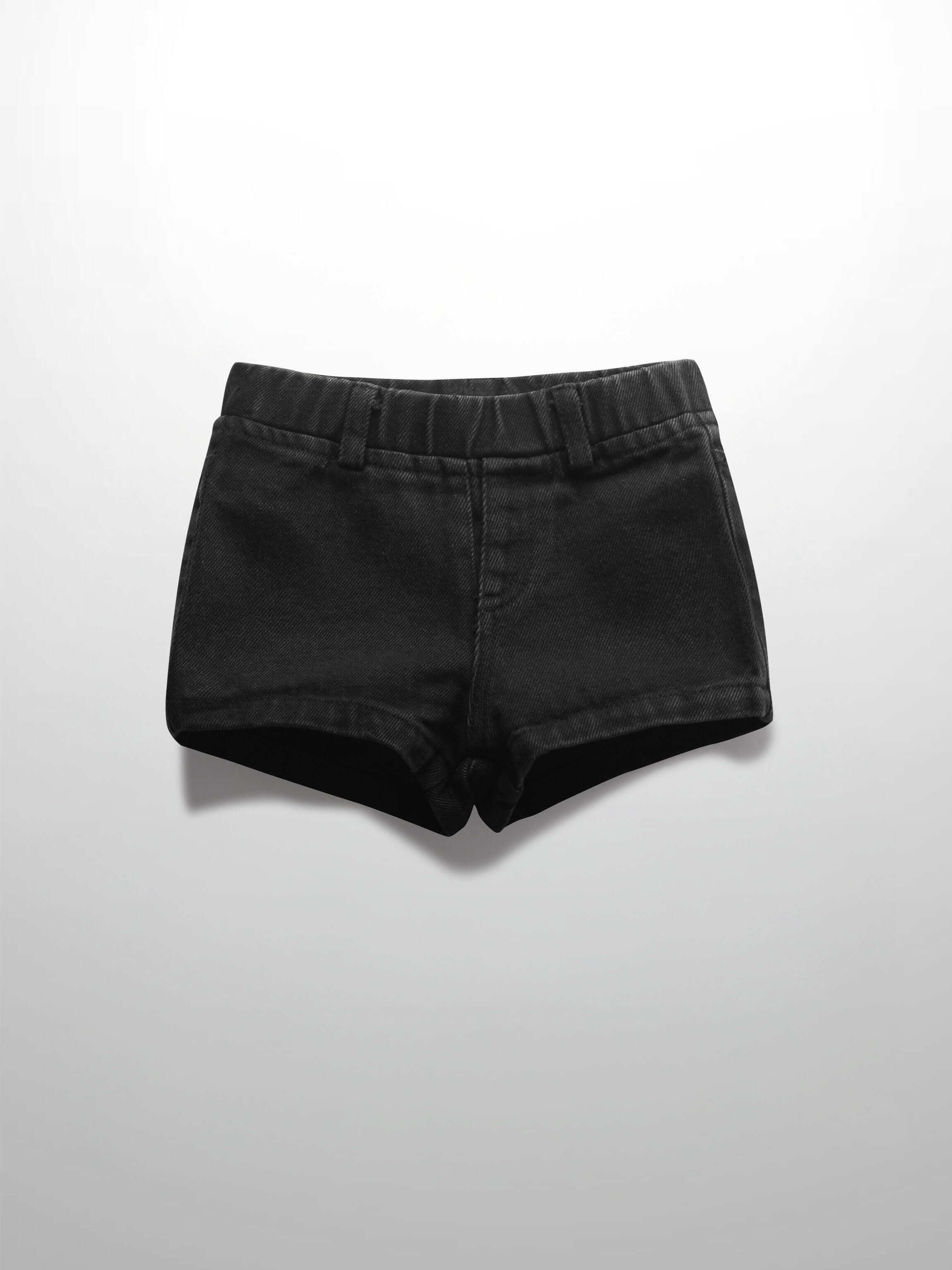 Black denim shorts for kids