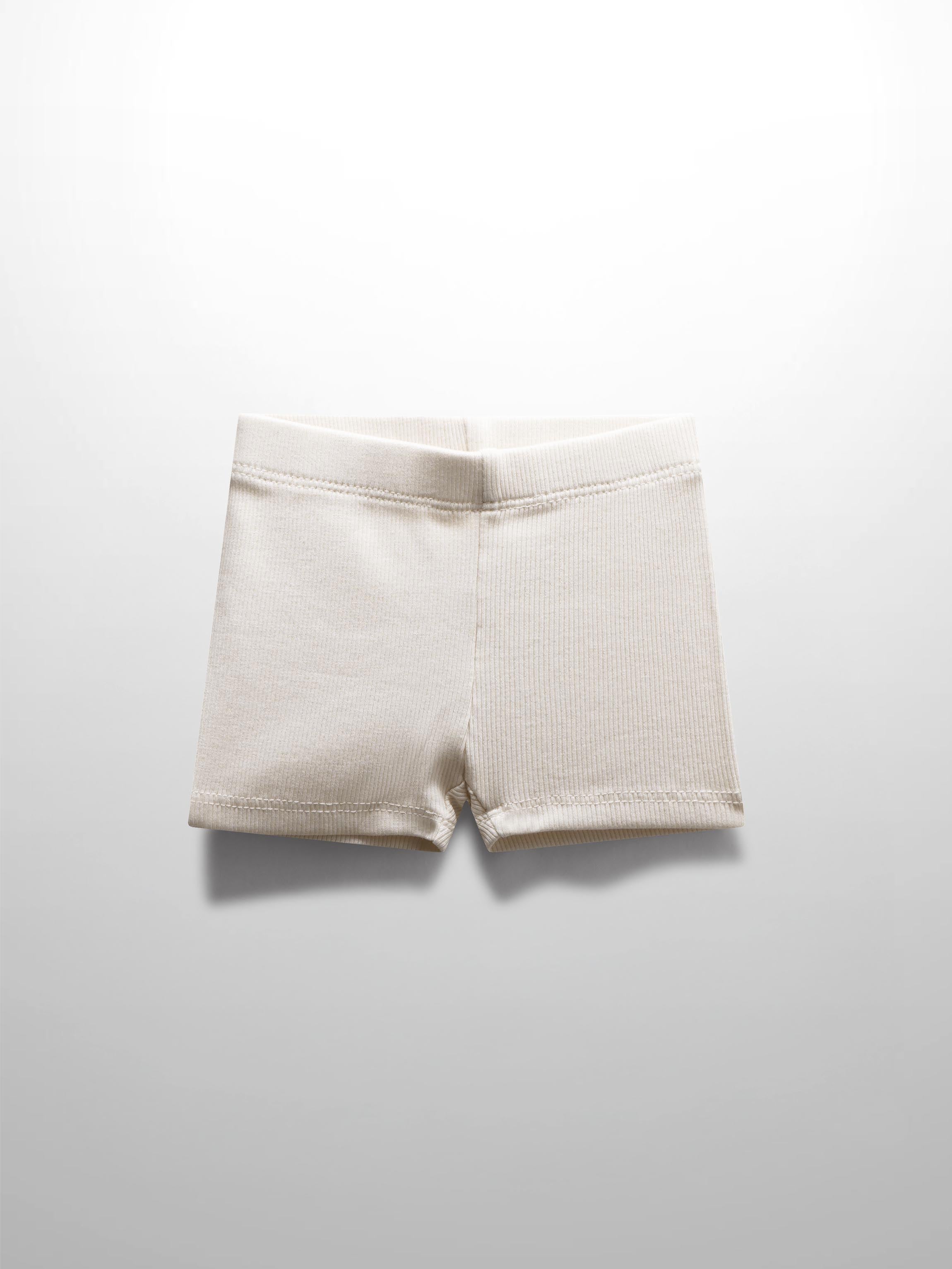 Biker Shorts Thin Ribbed- Off White