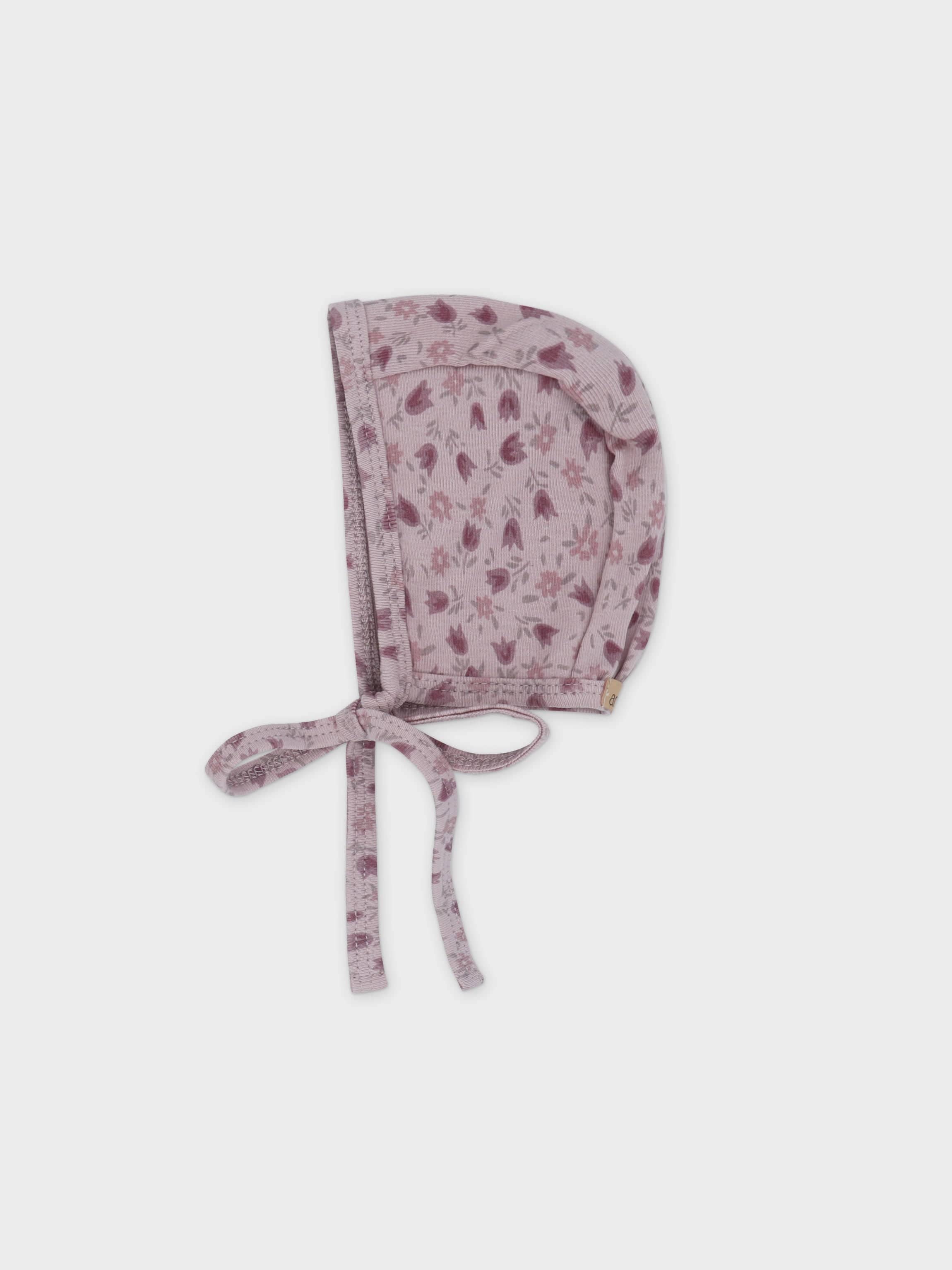 Pink Tulip Stretchy, Bonnet & Bib