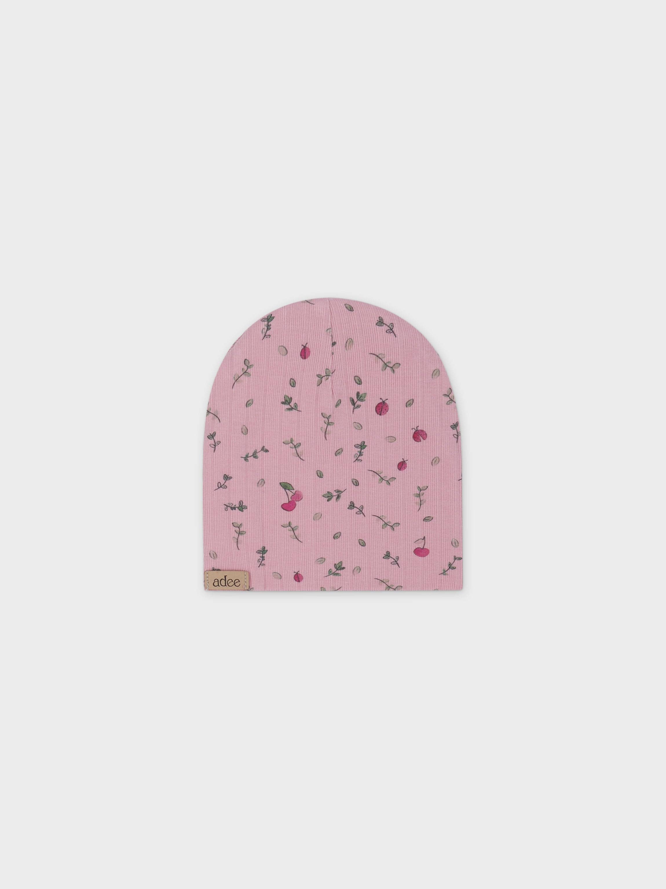 Mini berry Stretchy, Beanie and Bib-Pink