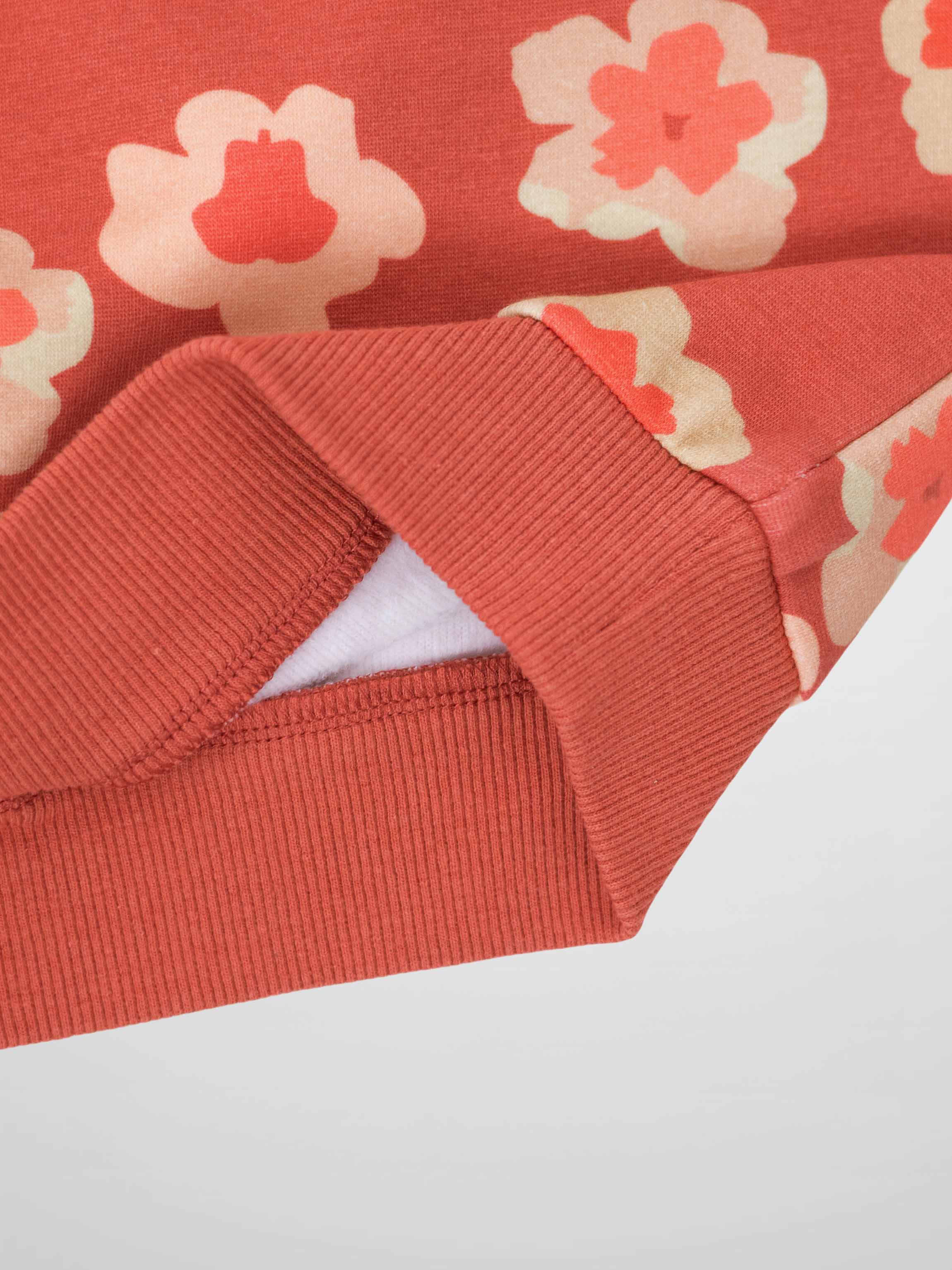 Red Flower Sweatshirt & Leggings Set