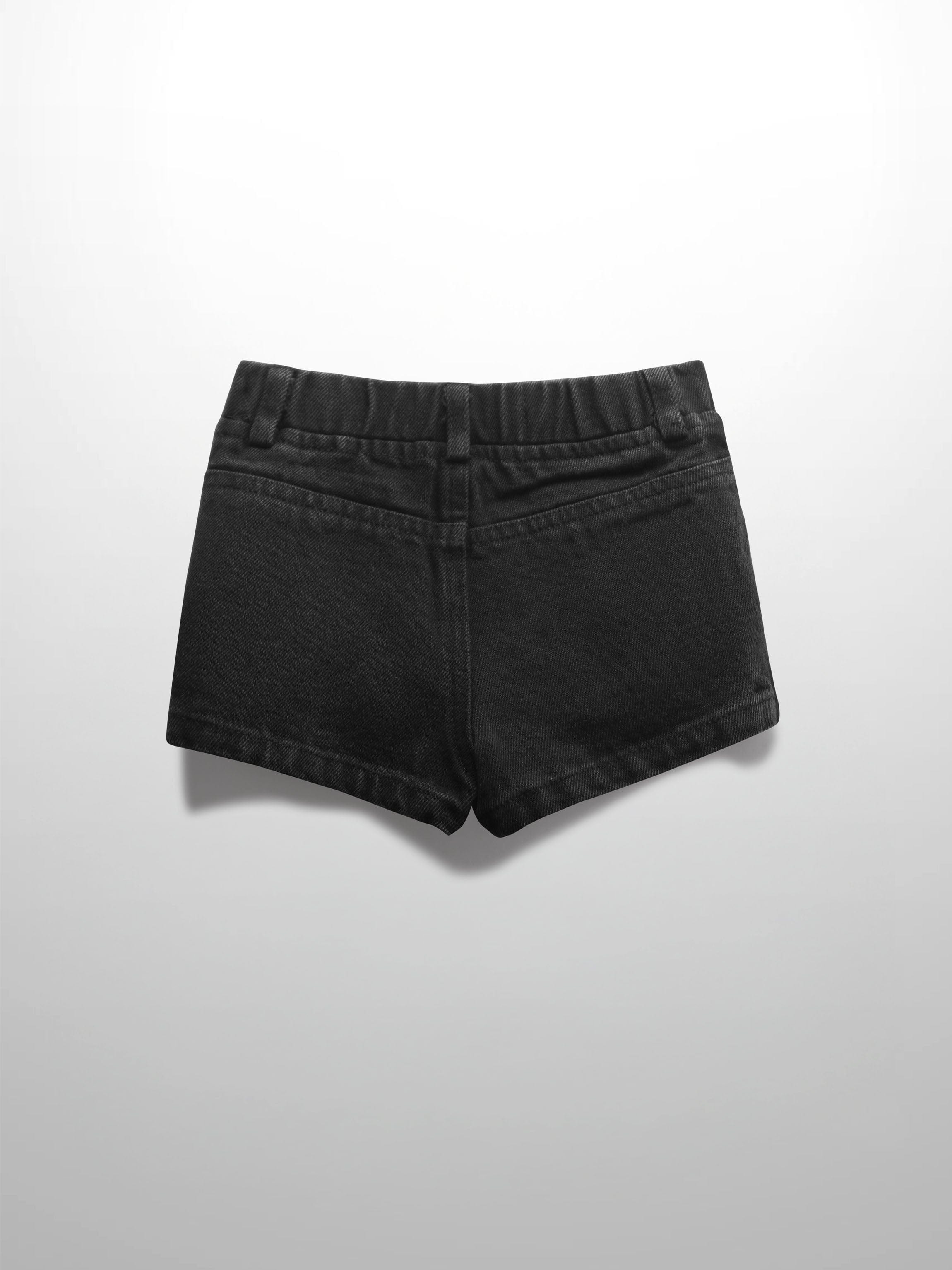 Denim Shorts- Black Denim