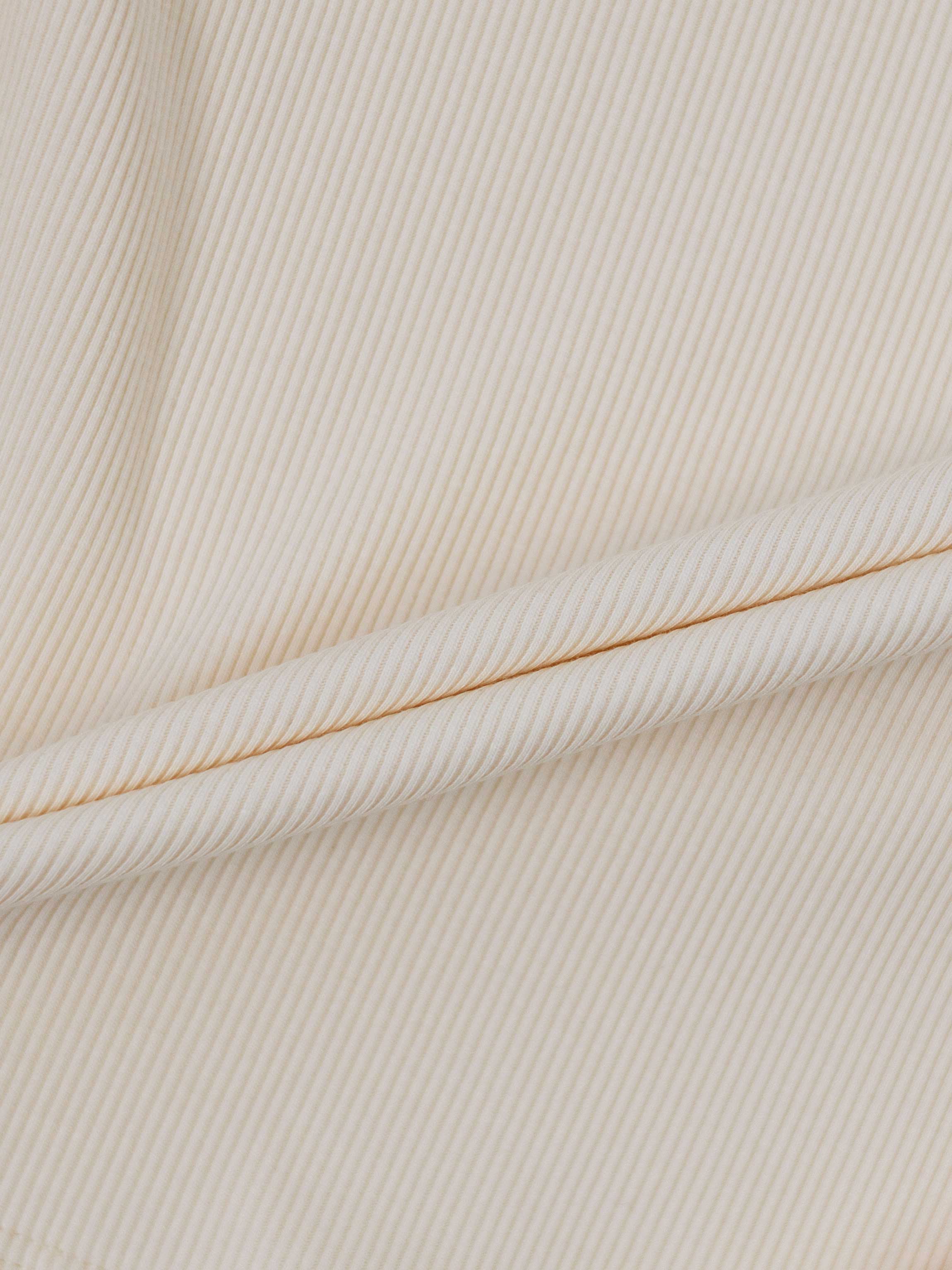 Ruffle Puff Sleeve Mock Neck Shirt - Ivory