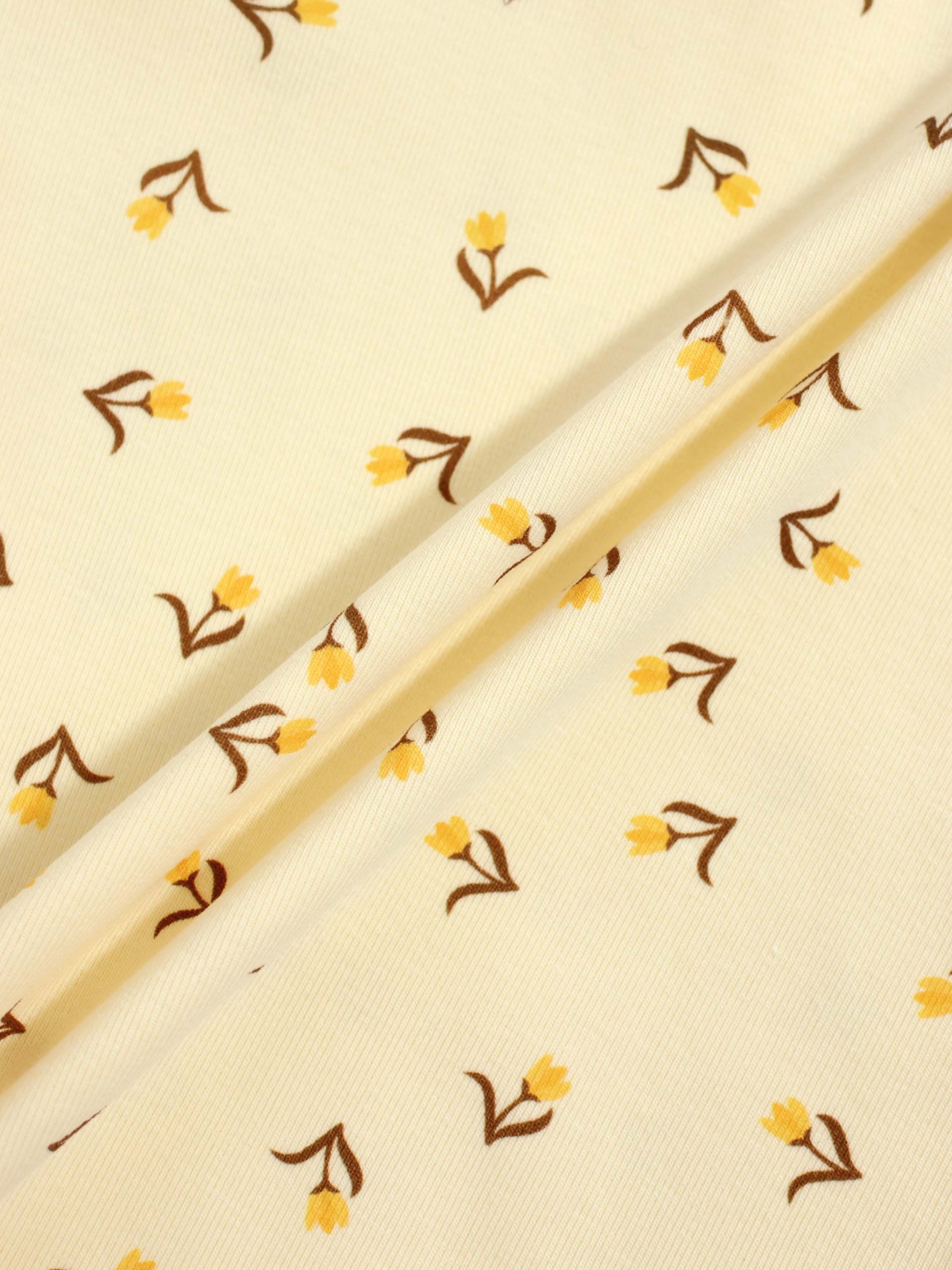 Butter Yellow Tulip T-shirt - 3/4 Sleeve