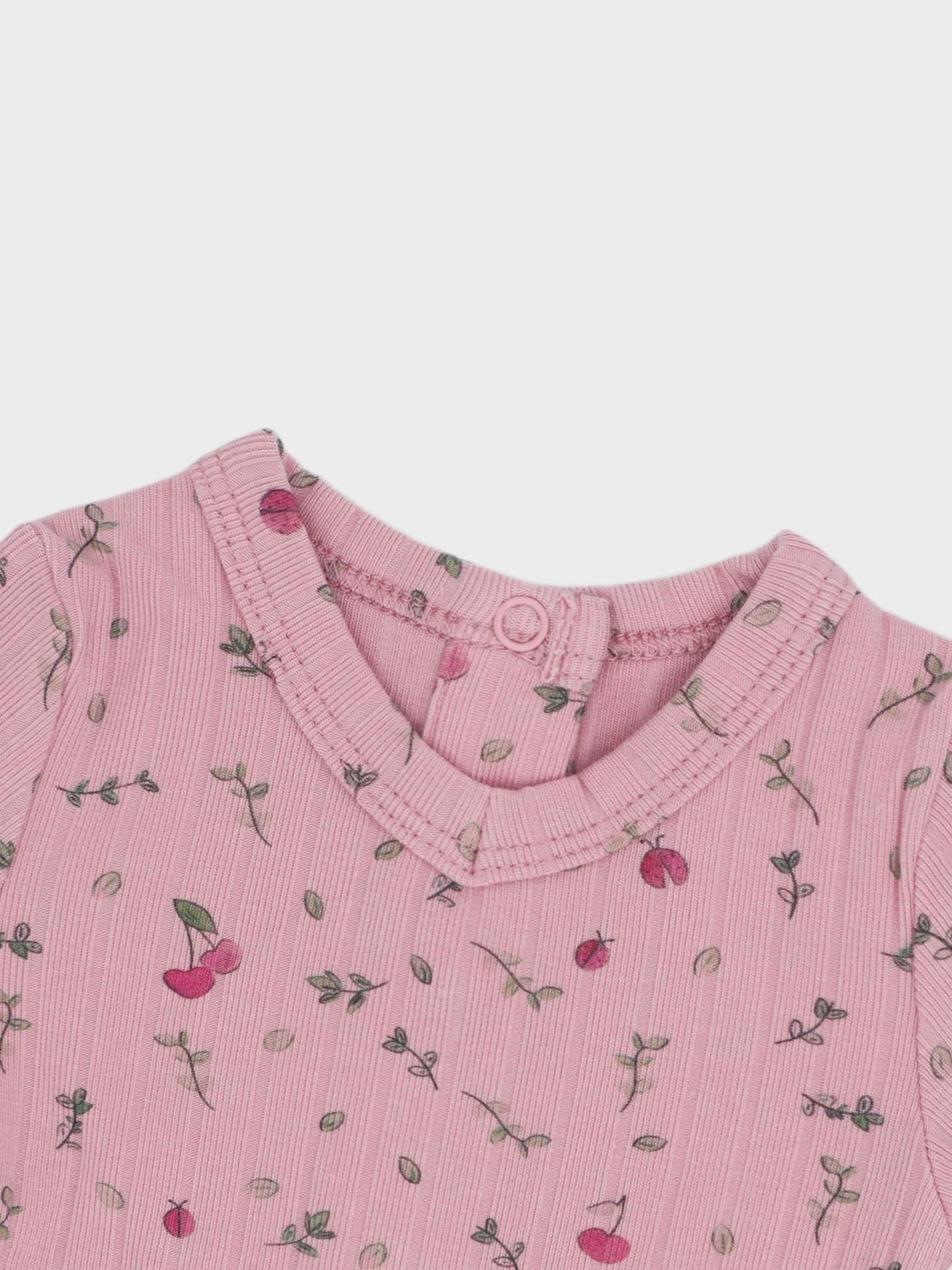 Mini berry Stretchy, Beanie and Bib-Pink