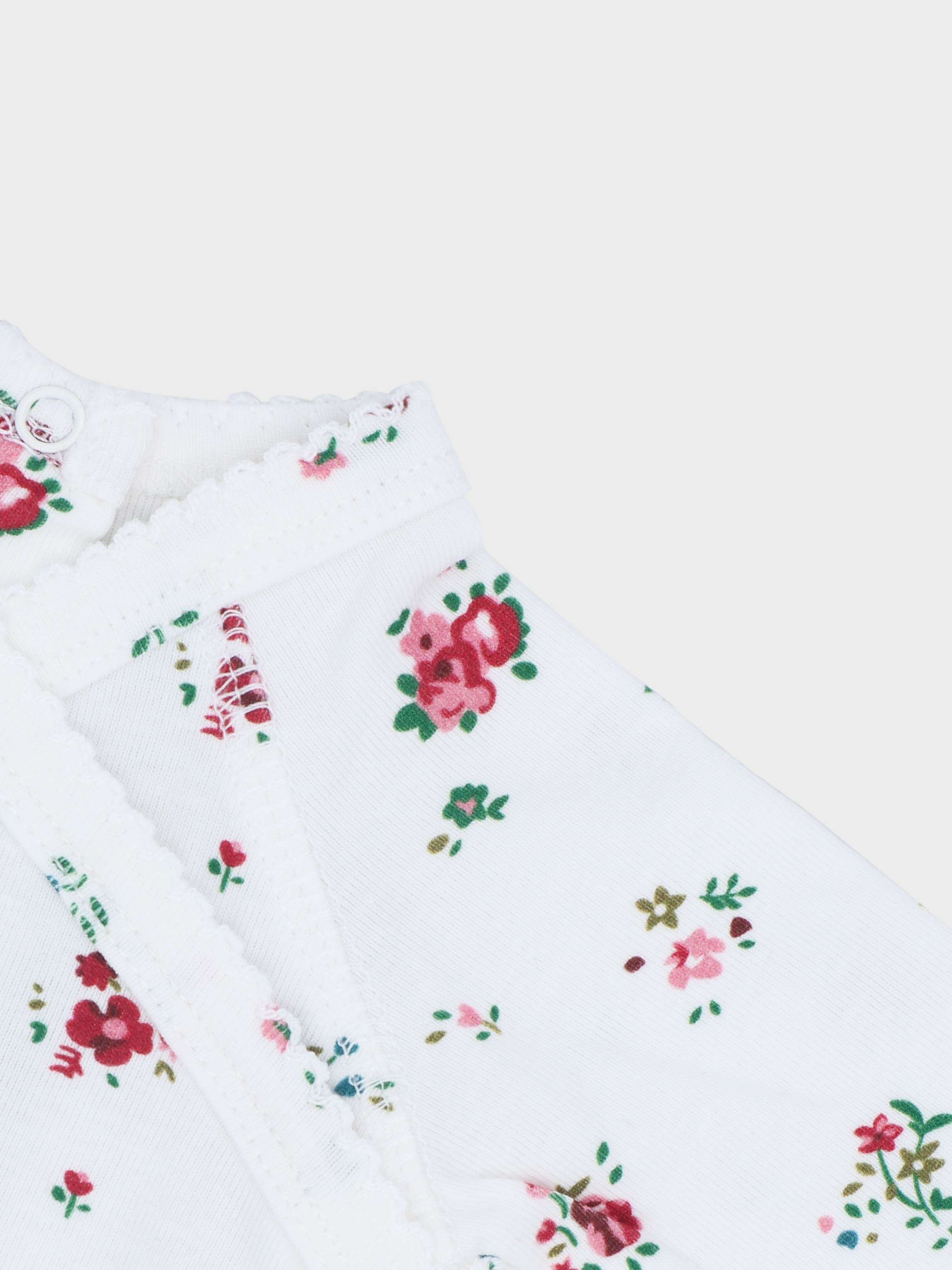 Freesia Flower Stretchy, Bonnet & Bib- Red