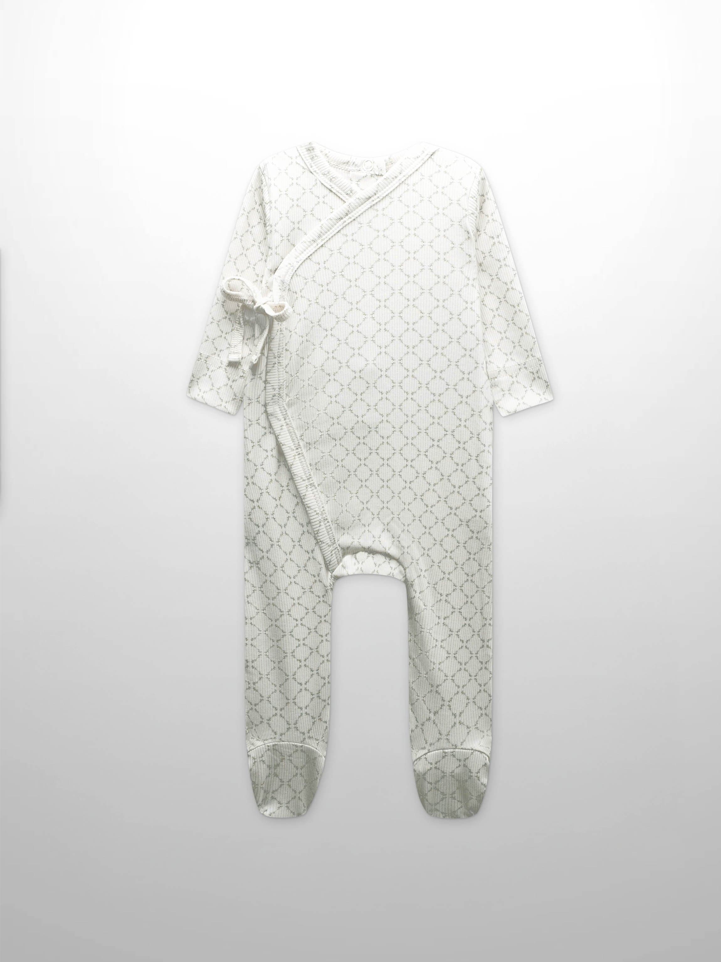 Tendril Vines Stretchy & Bonnet- Grey