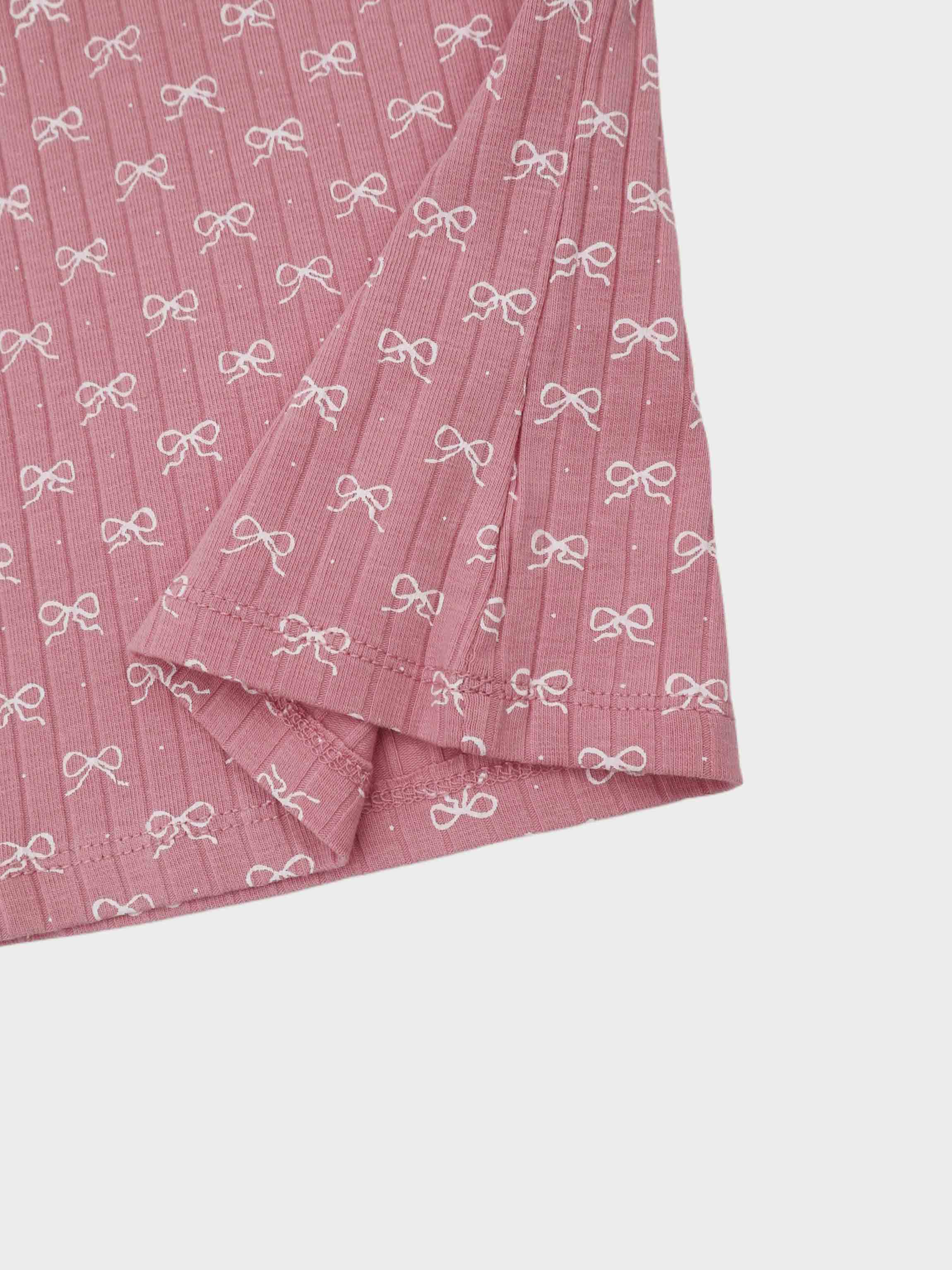 Bow print girls pajamas fabric