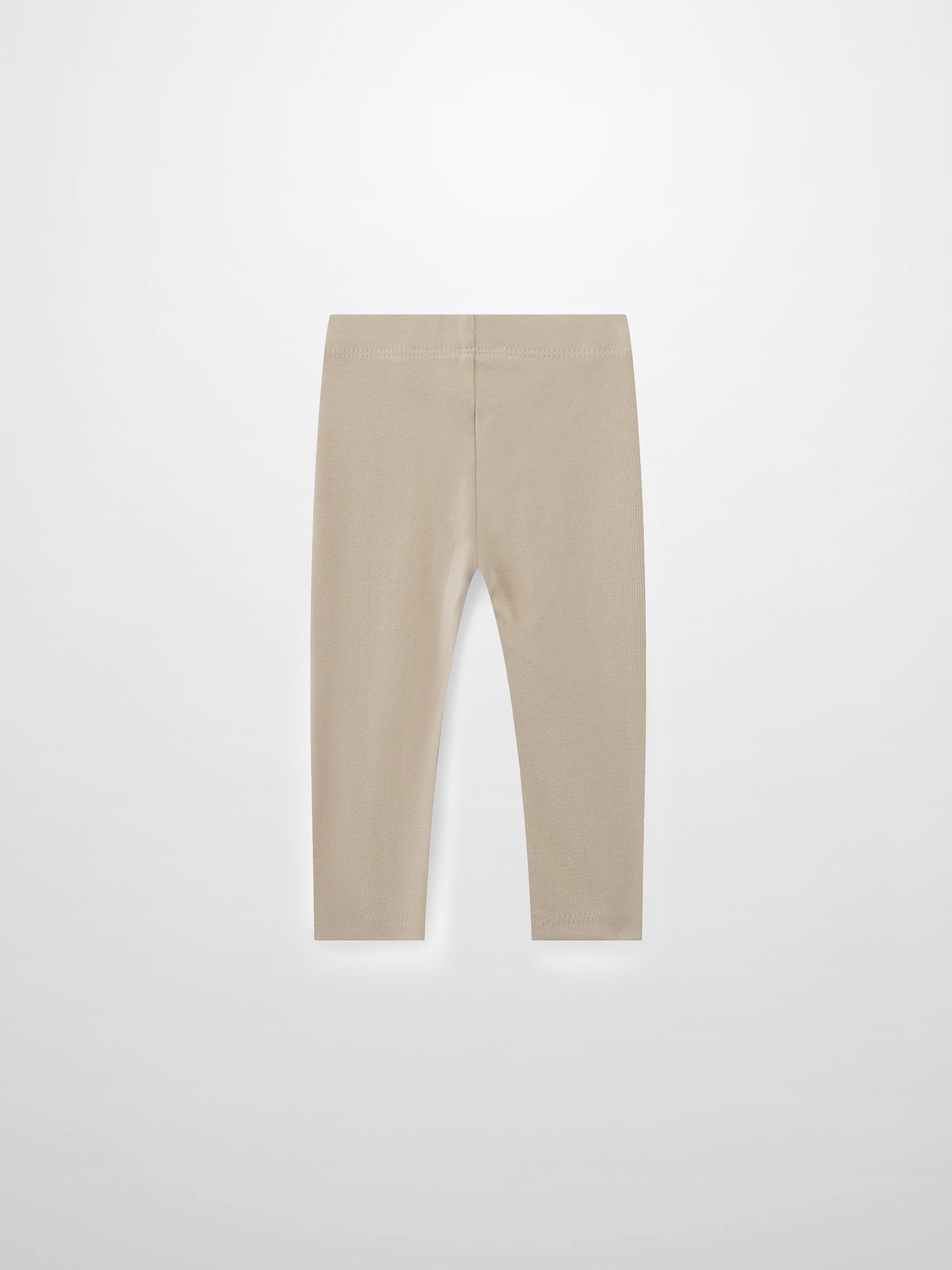 Non Ribbed Leggings - Taupe