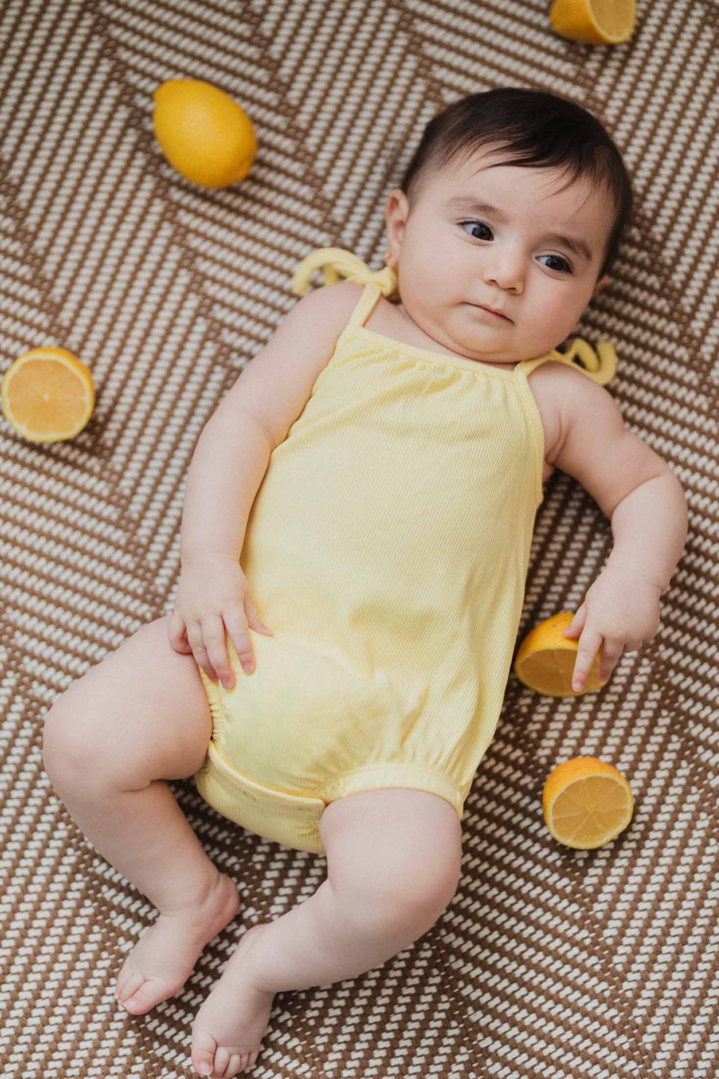 Yellow Romper- Bow
