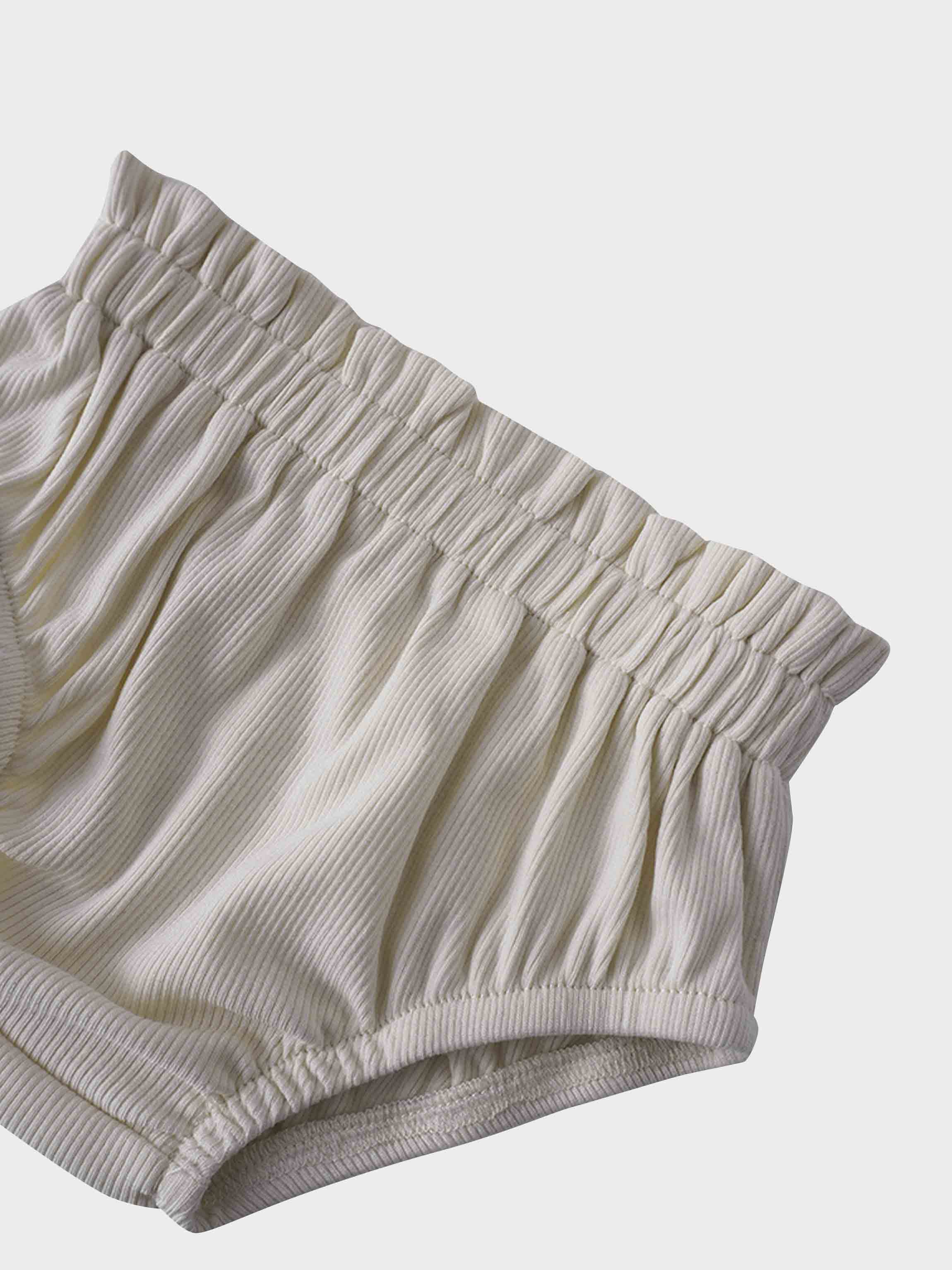 Paper Bag Waist Bloomers-Light Tan