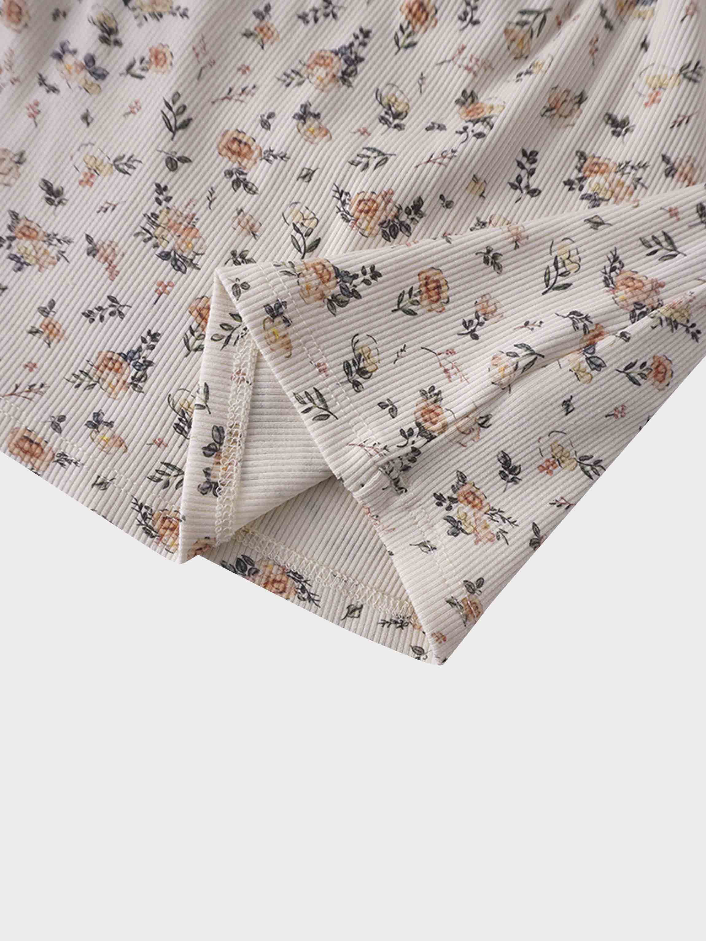 Petit Floral Dress- Short Bubble Sleeve