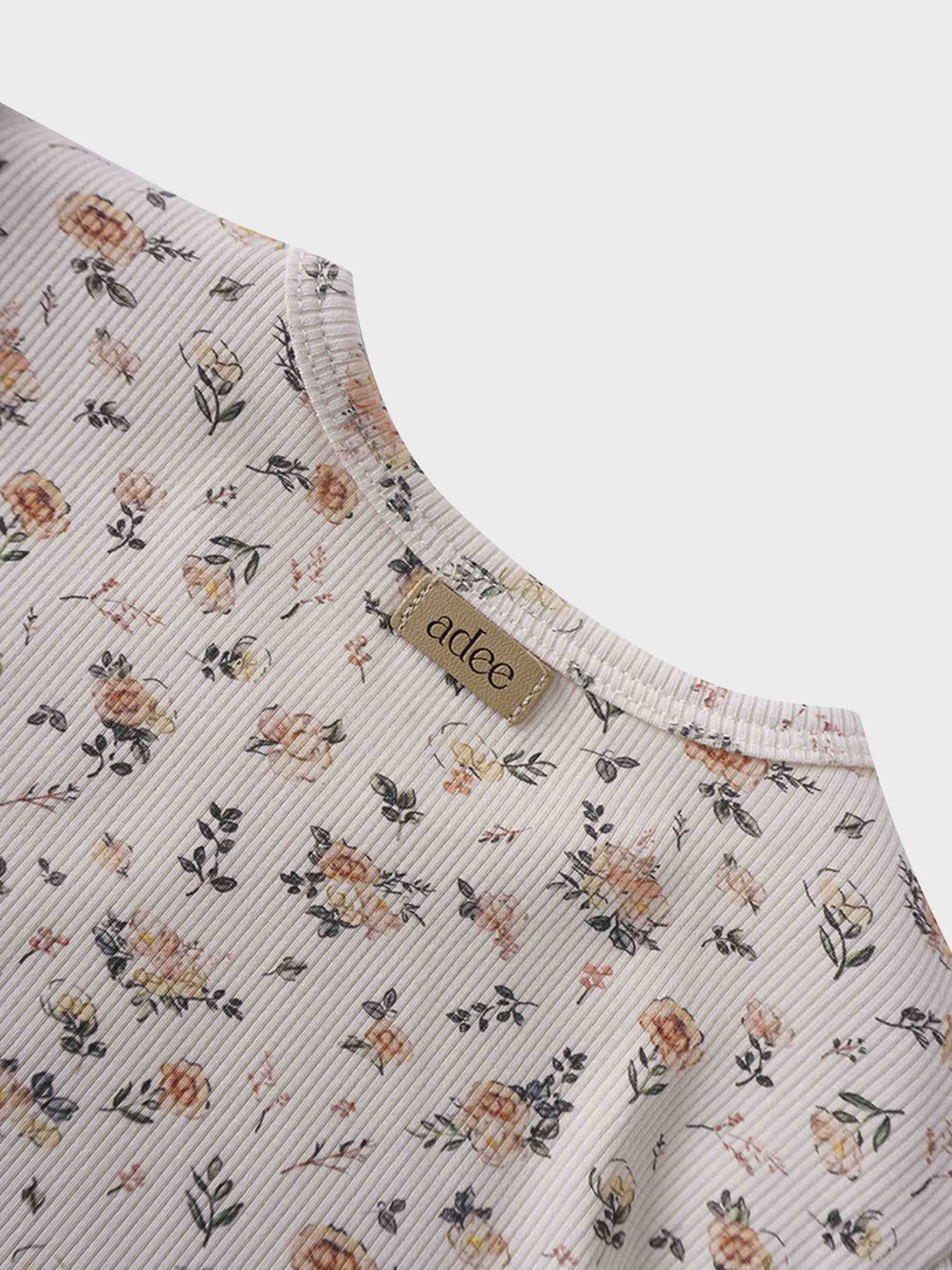 Petit Floral Dress- Short Bubble Sleeve