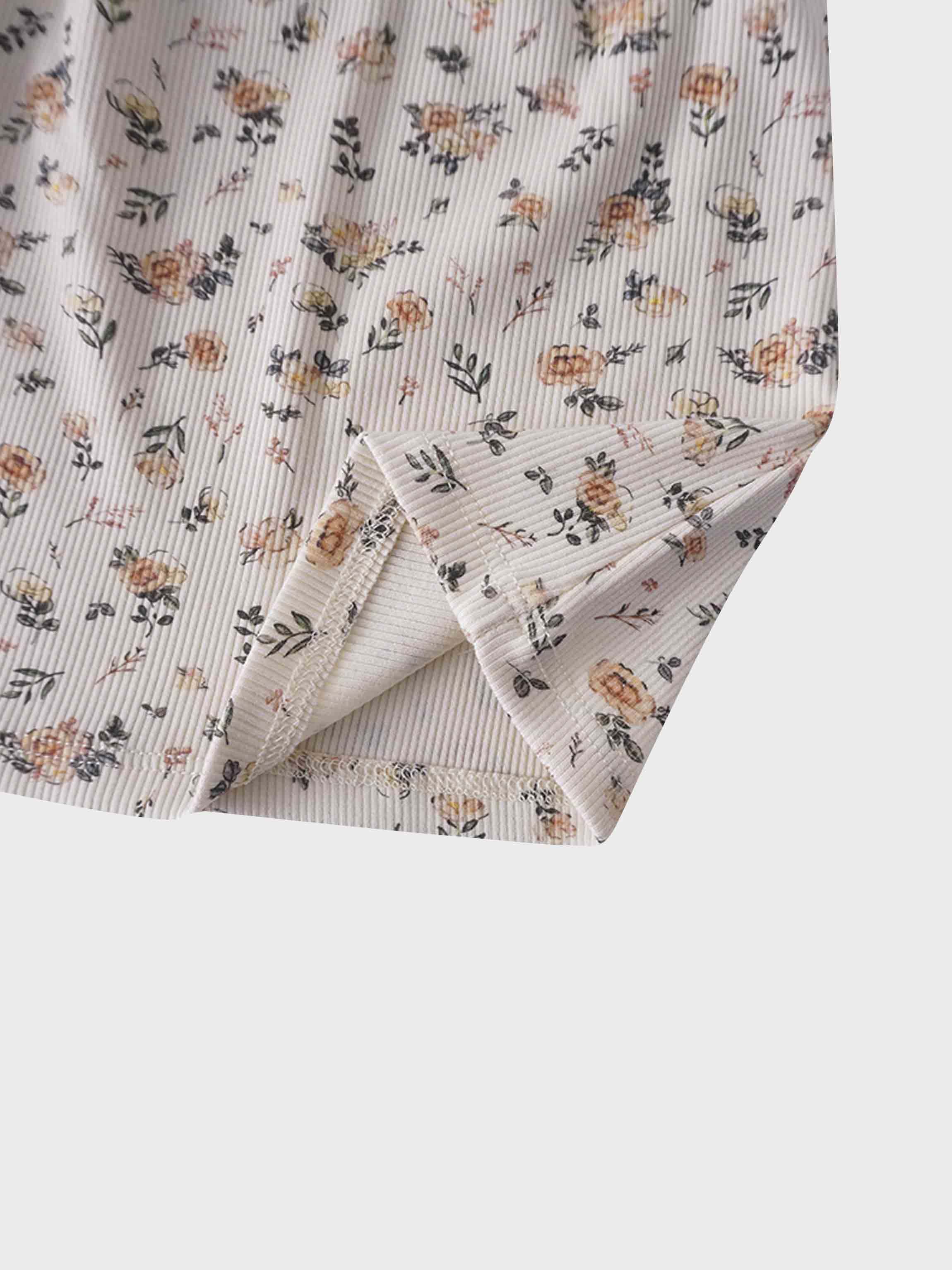 Petit Floral Dress- 3/4 Bubble Sleeve