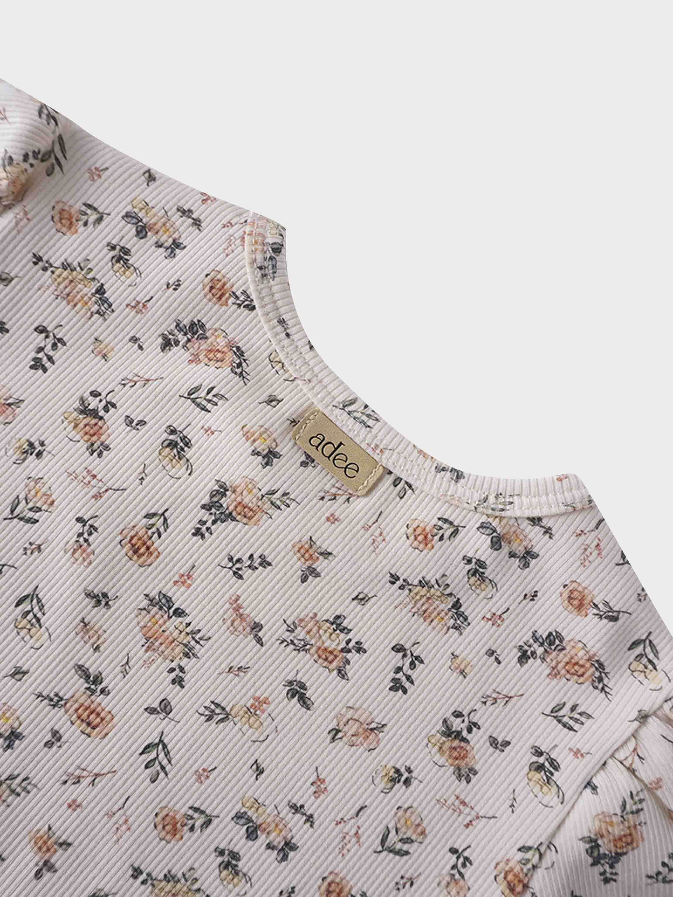 Petit Floral Dress- 3/4 Bubble Sleeve