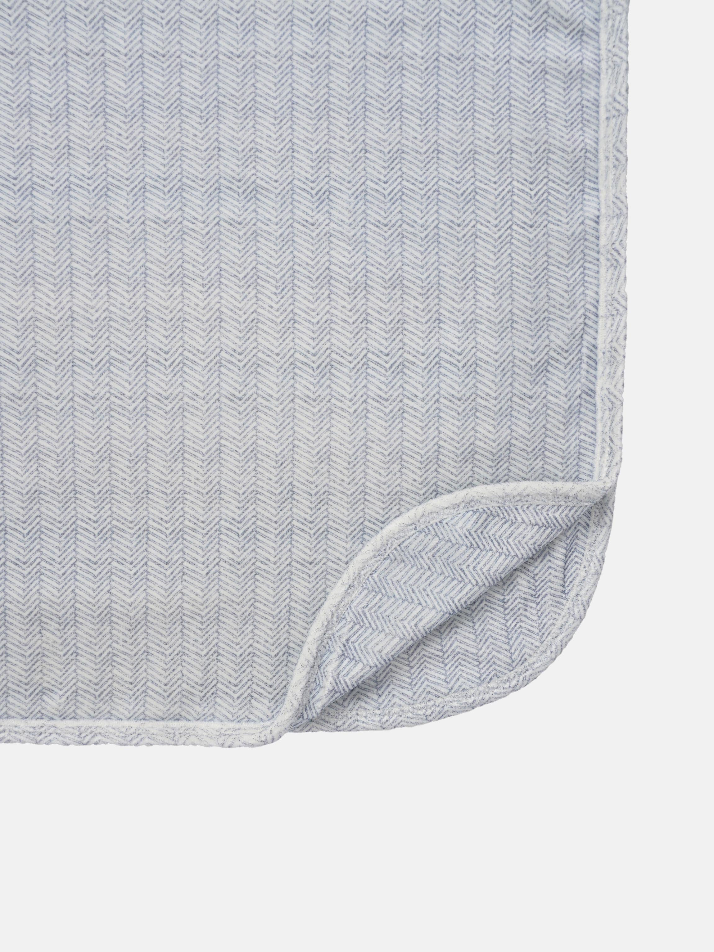 Heritage Herringbone Blanket - Blue, Adee boys swaddle blanket