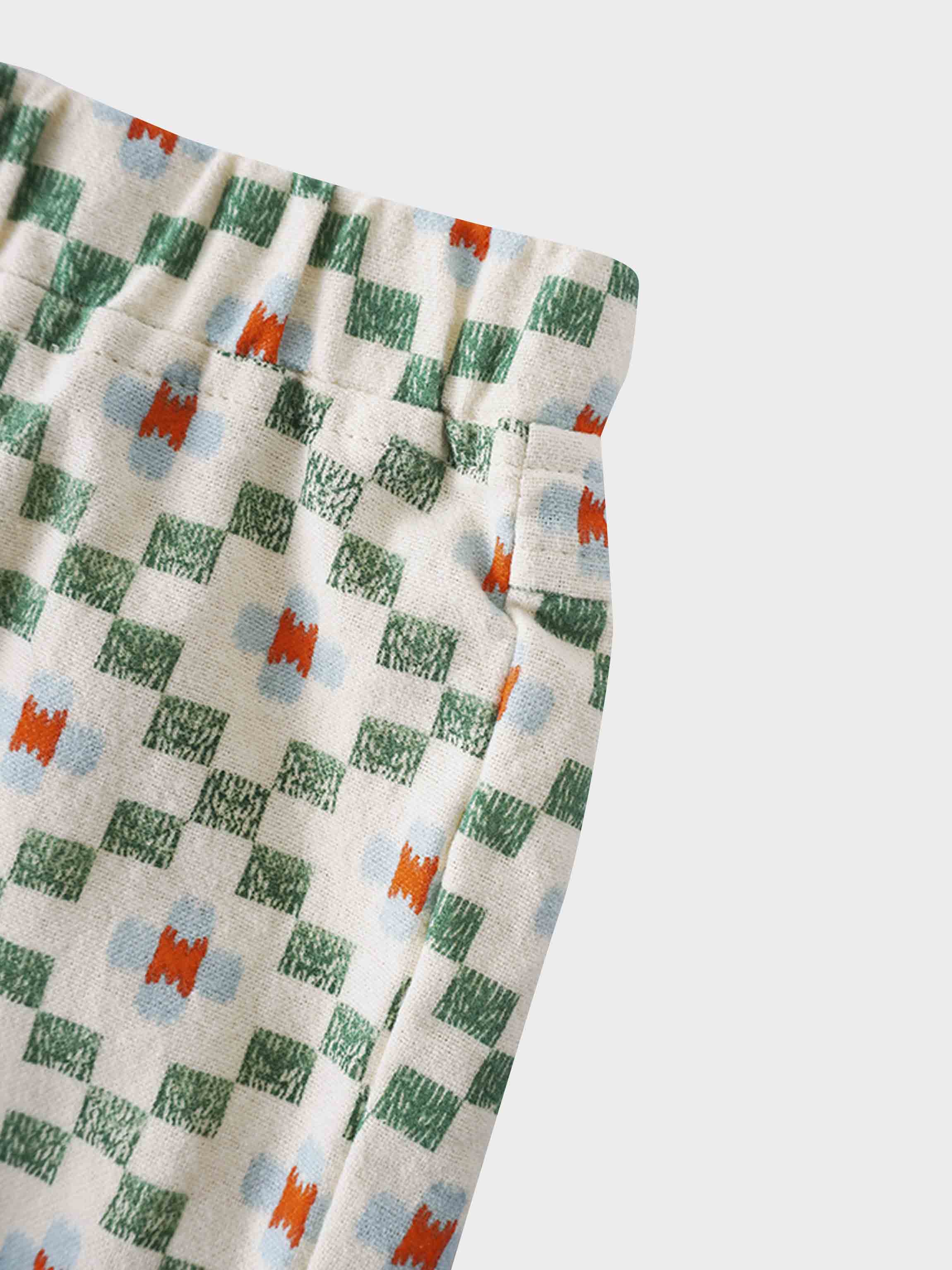 Green Diamond Shorts with Shirt