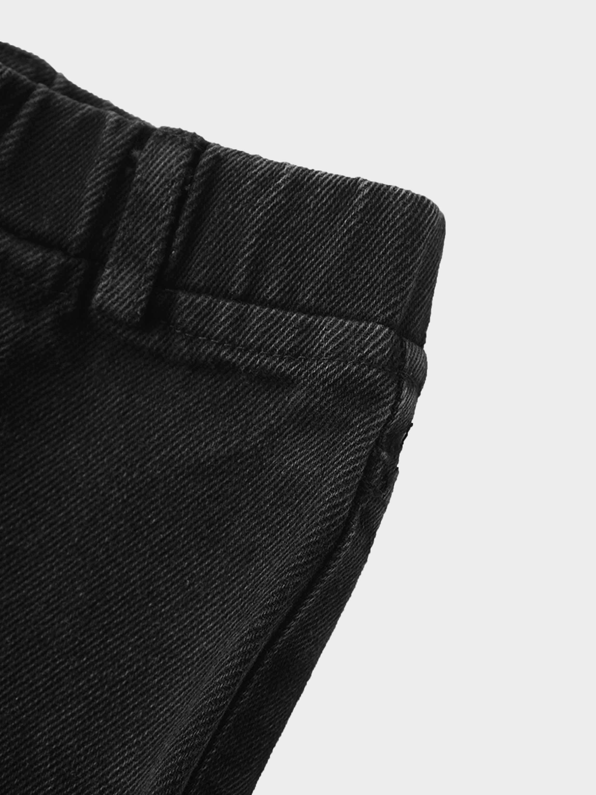 Denim Shorts- Black Denim