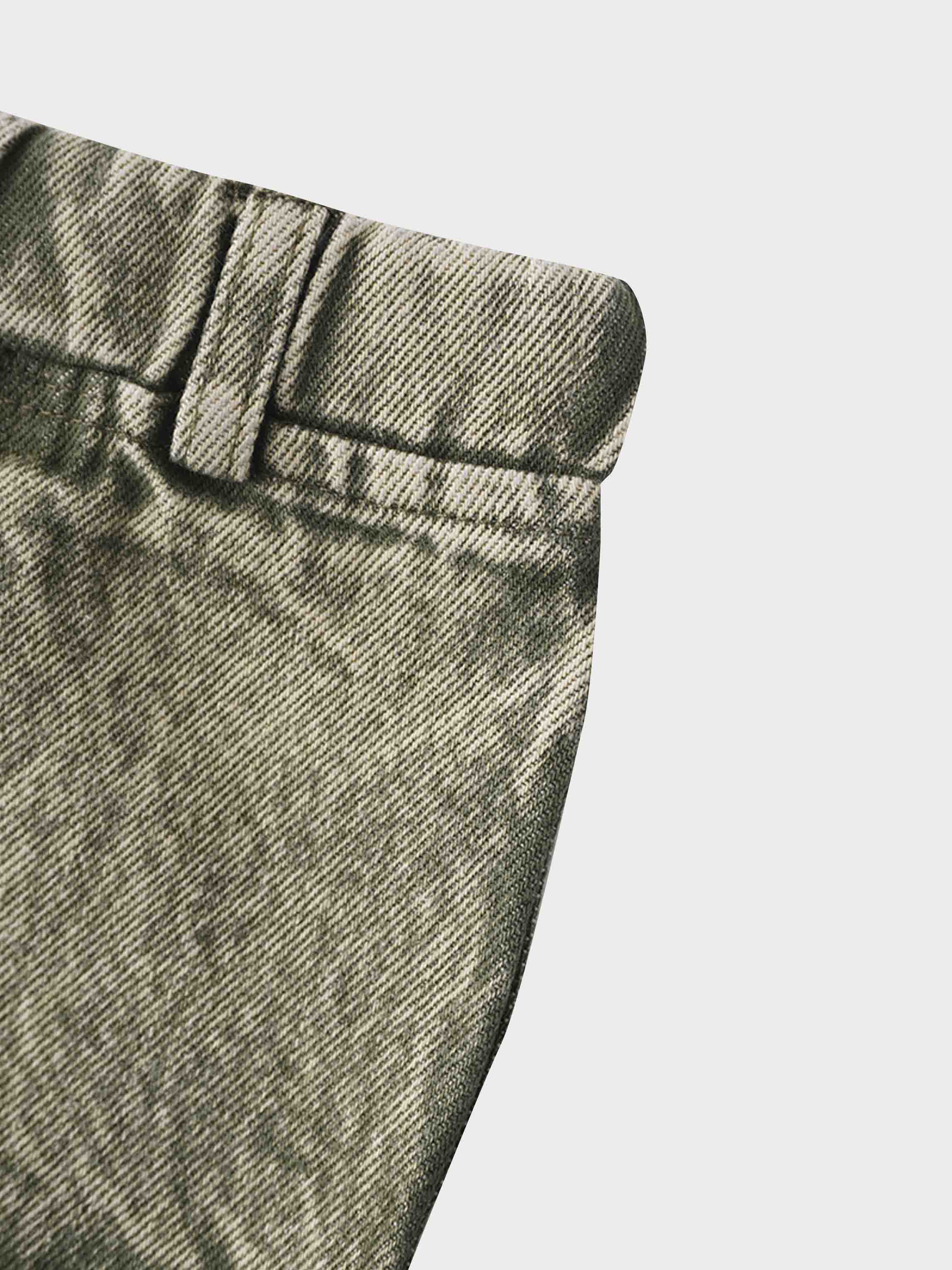 Denim Shorts- Washed Green Denim