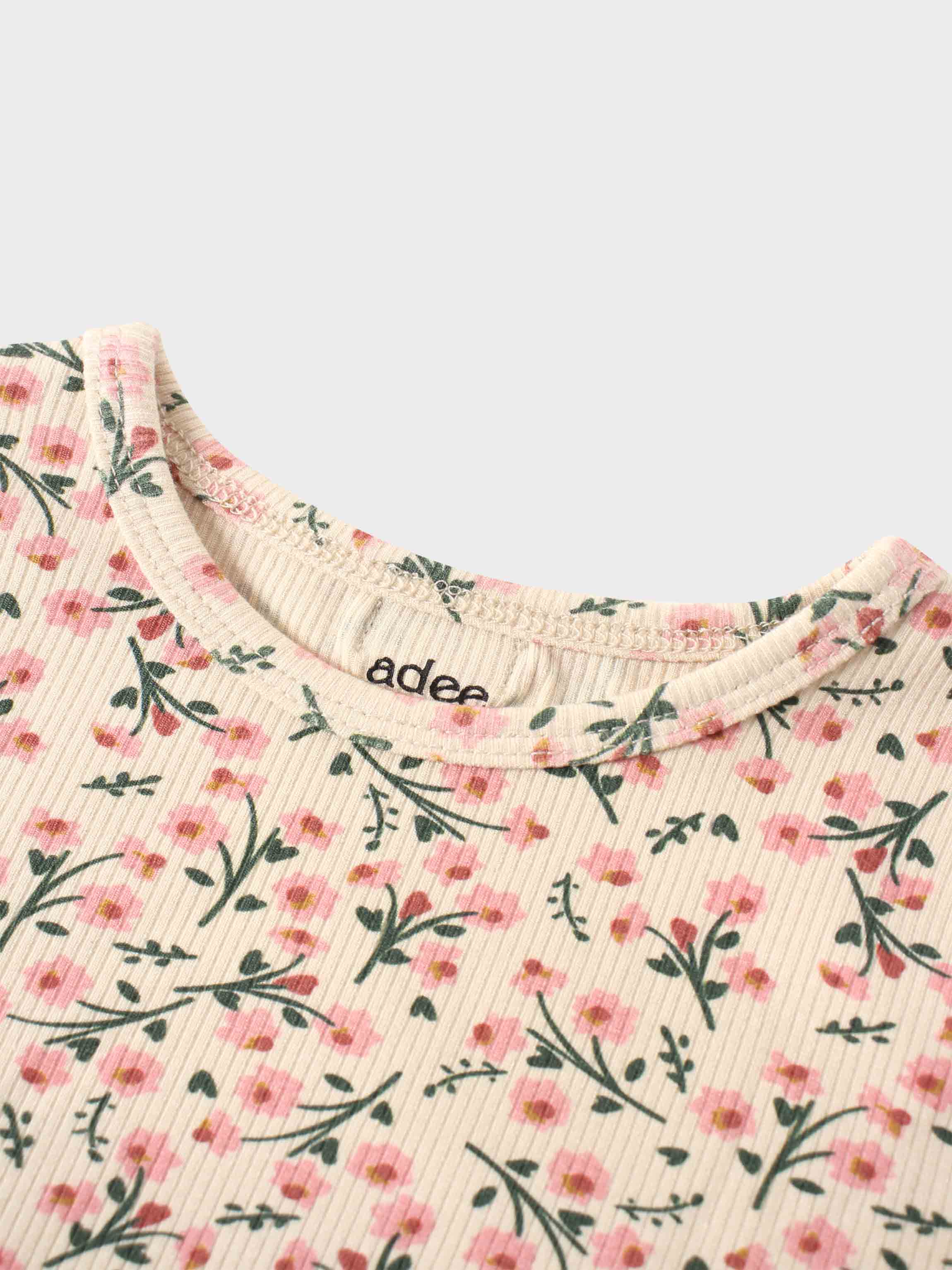 Floral Robe-3/4 Sleeve T-Shirt