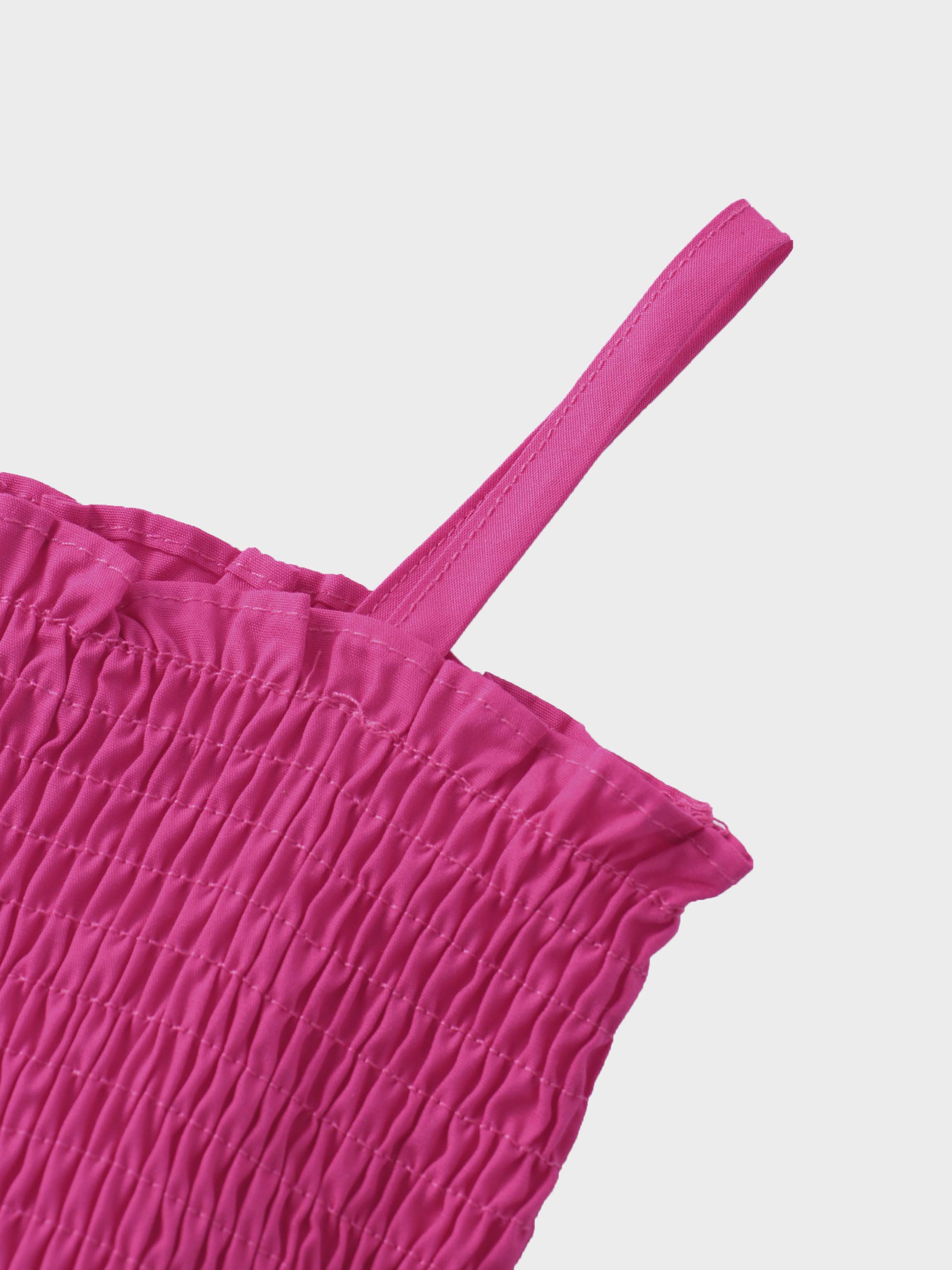 Baby pink cotton romper straps