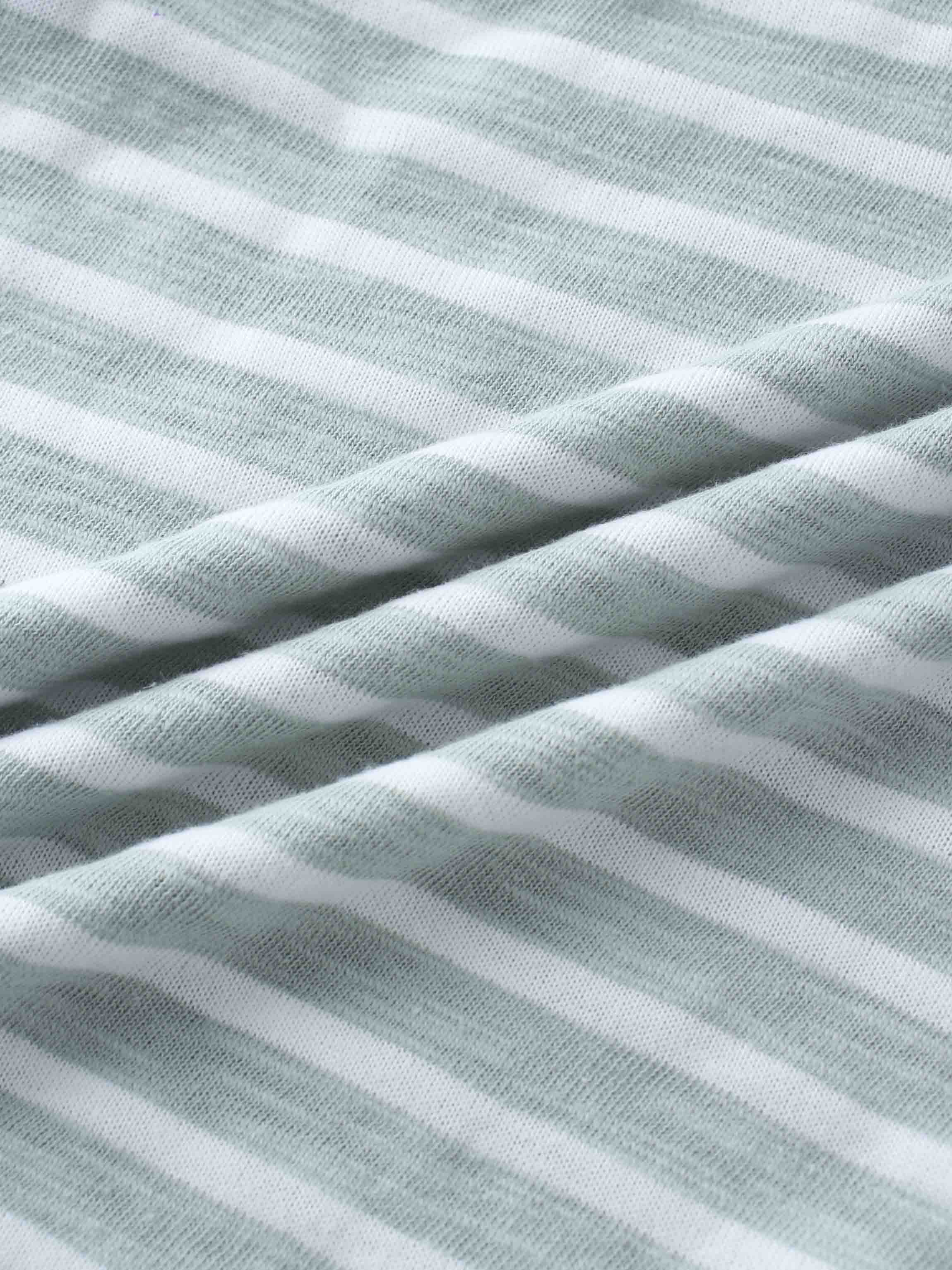 Pastel green striped hoodie shirt fabric
