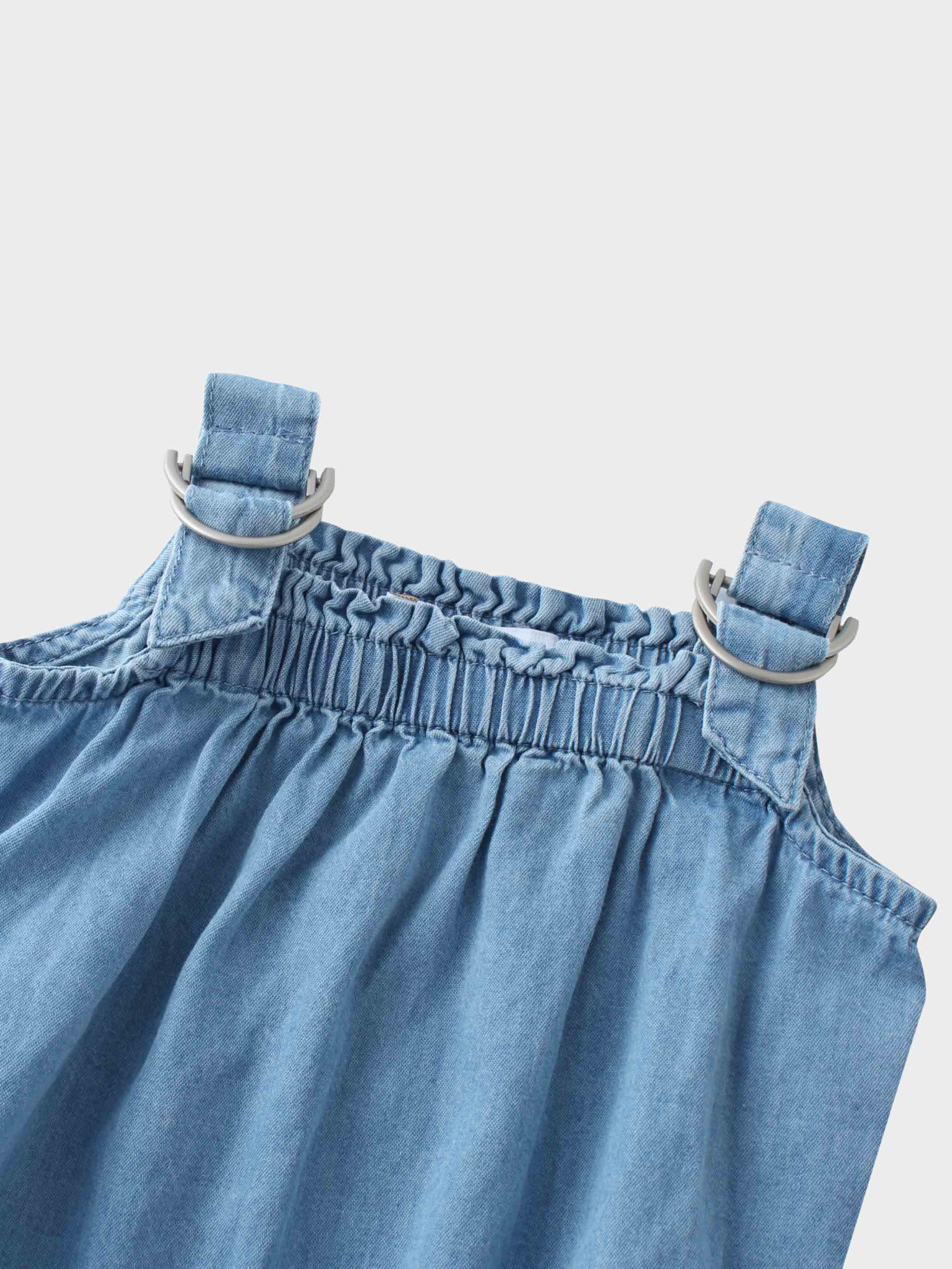 Metal Buckle romper for baby girl