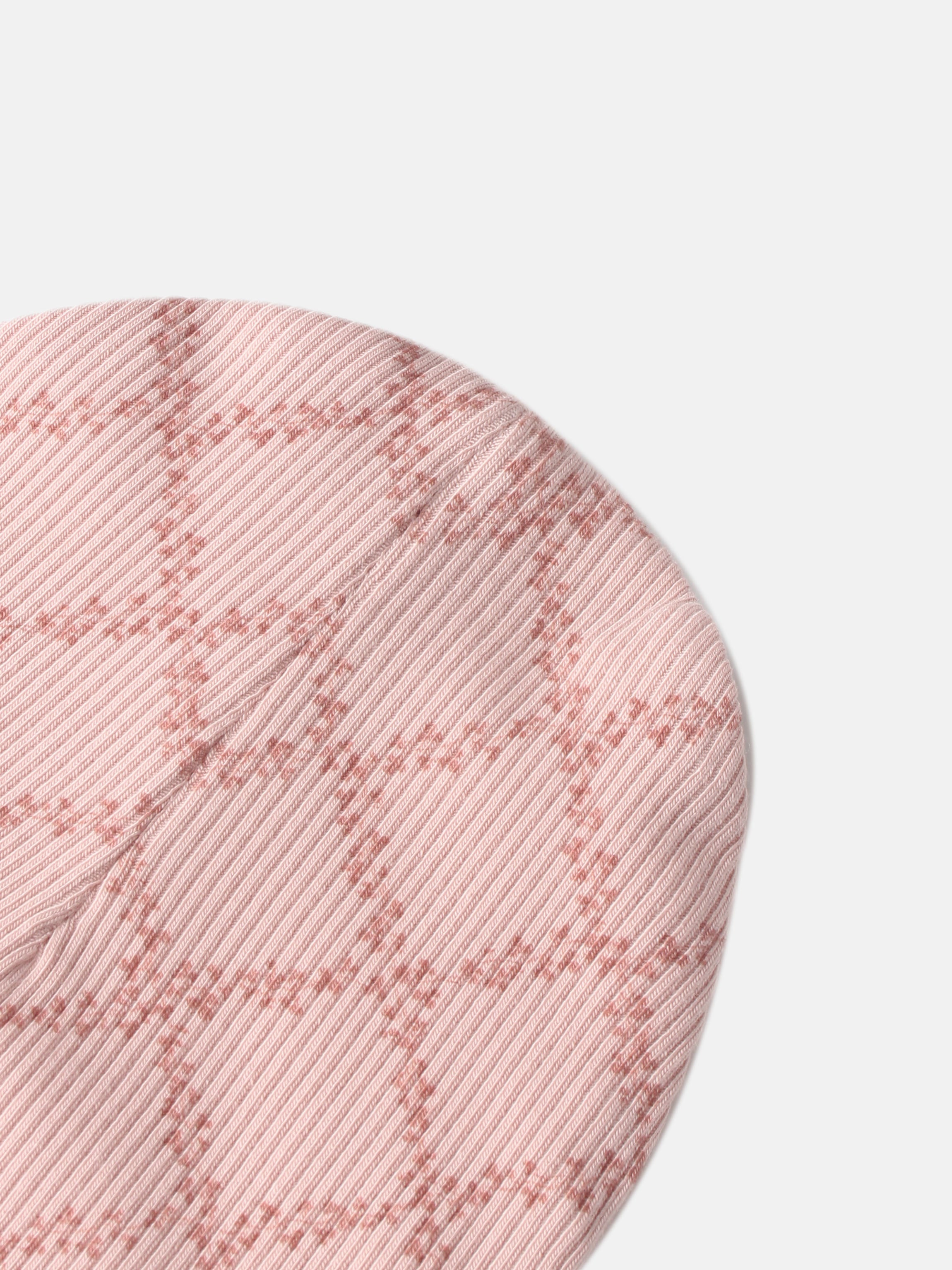 Pink Leaf Layette Set for girls by Adee; pink ribbed knit fabric