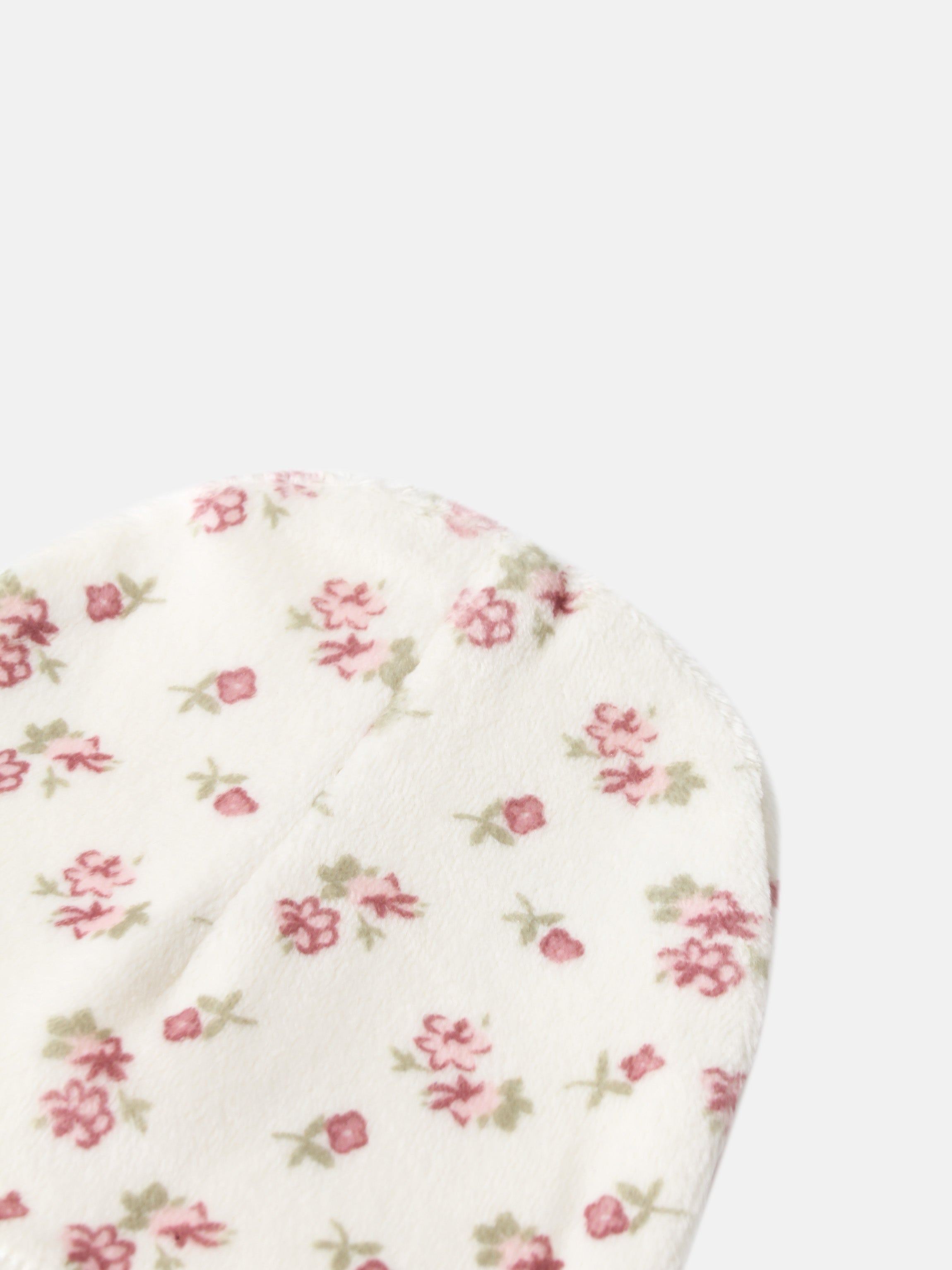 Tiny Blossom Layette Set for girls by Adee, white fabric with pink floral print