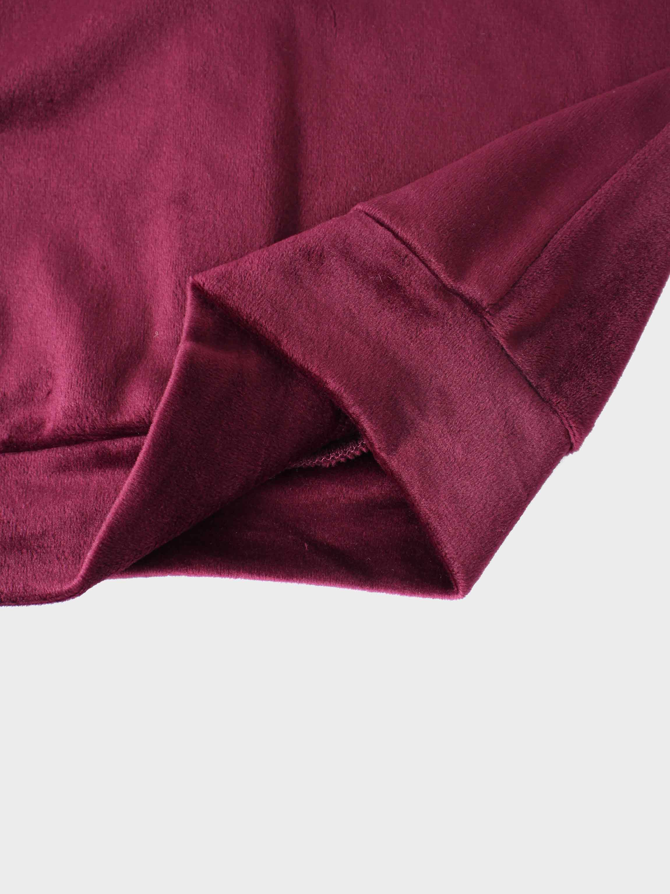 Velour Bomber Set - Burgundy
