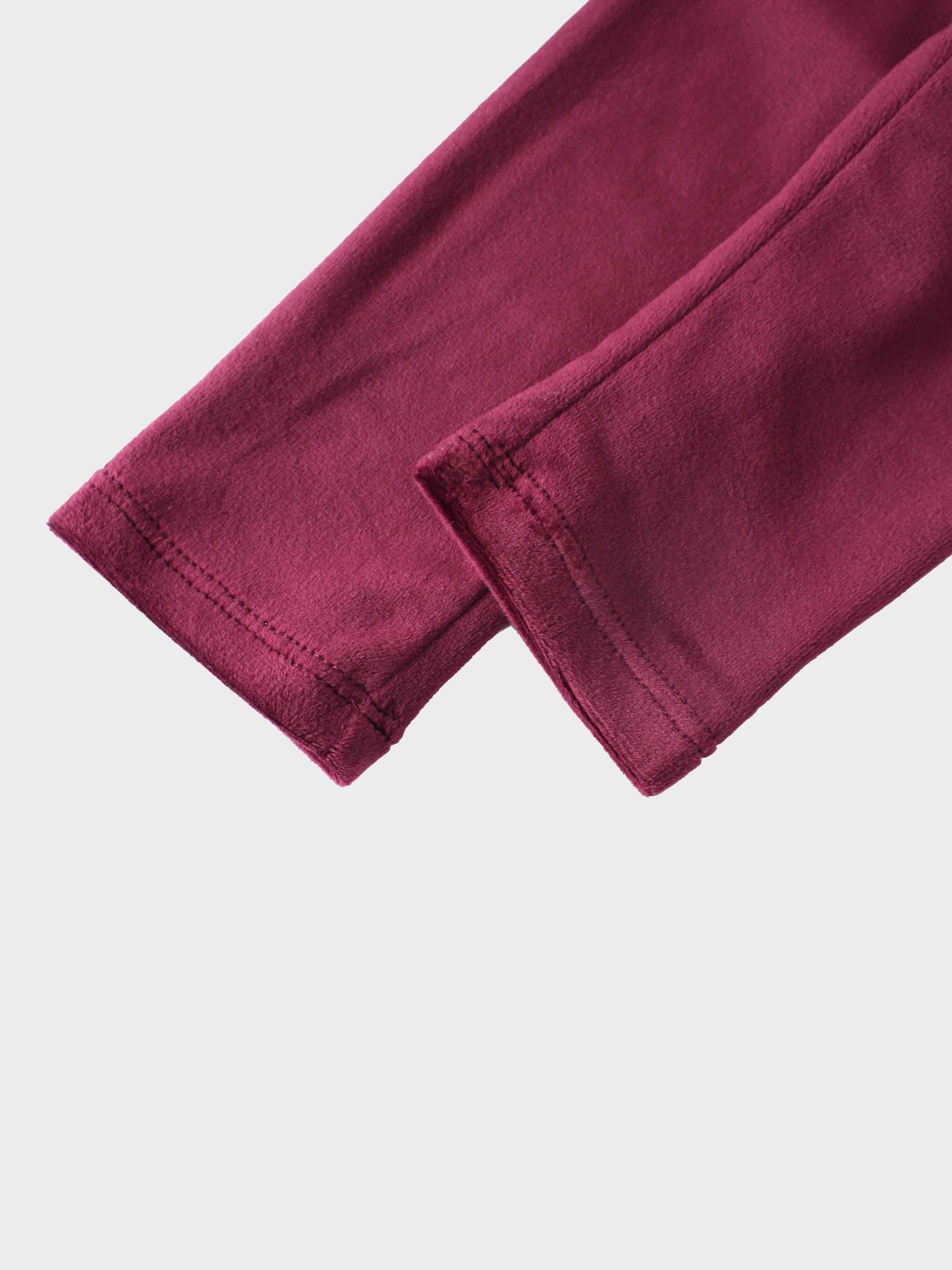 Velour Bomber Set - Burgundy