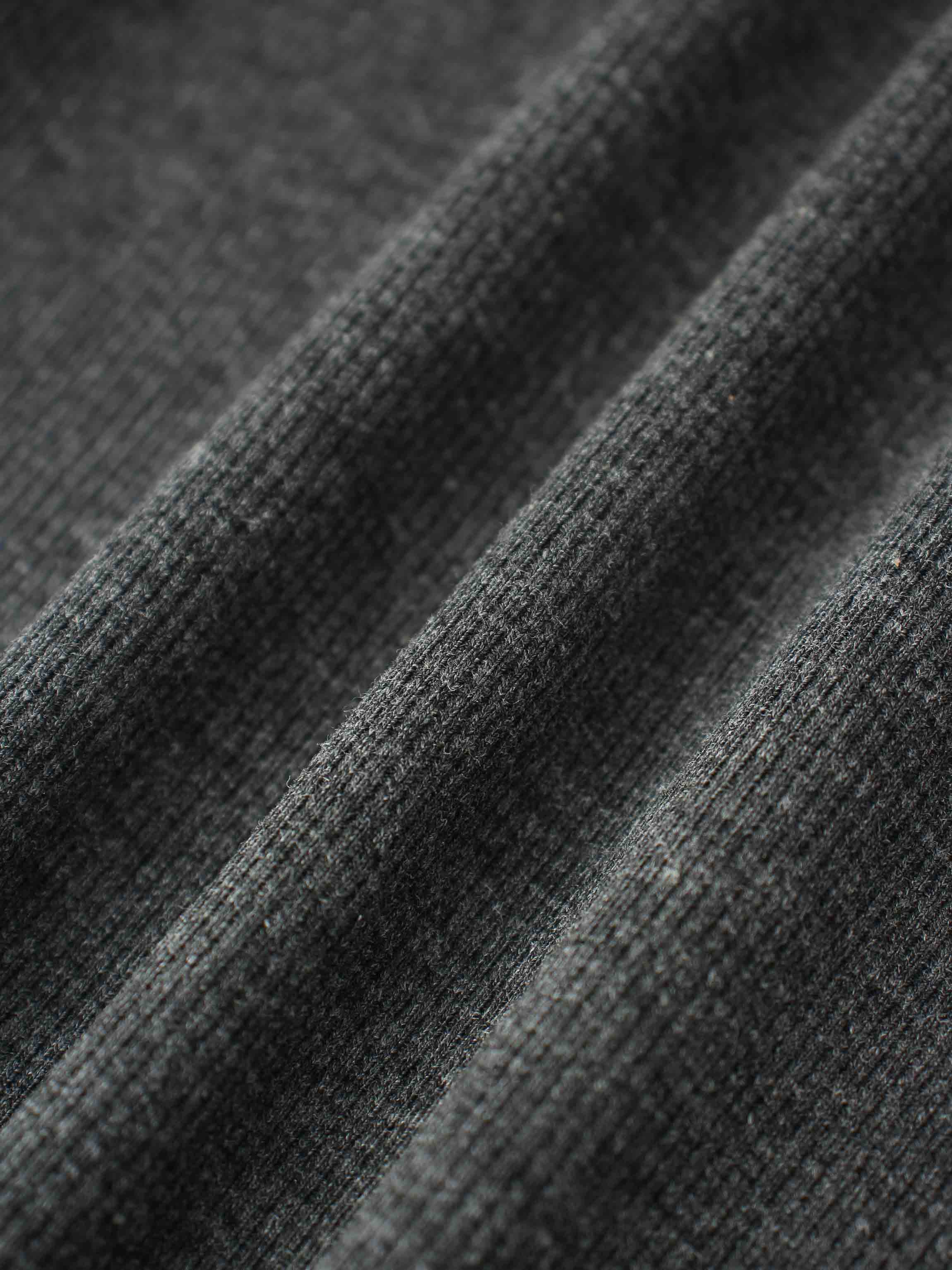 Ribbed Puff Sleeve Shirt - Grey