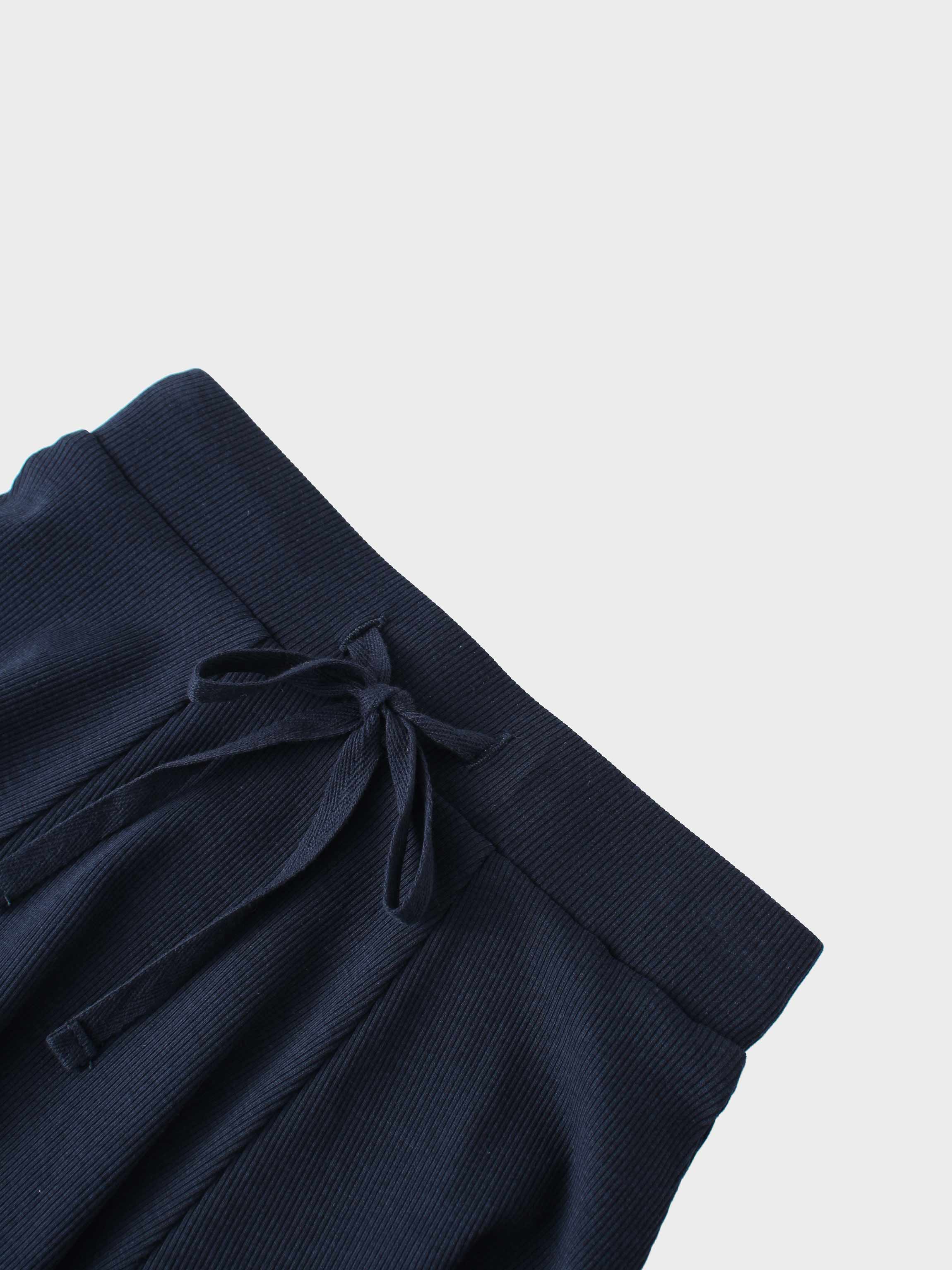 Ribbed Circle Skirt - Navy