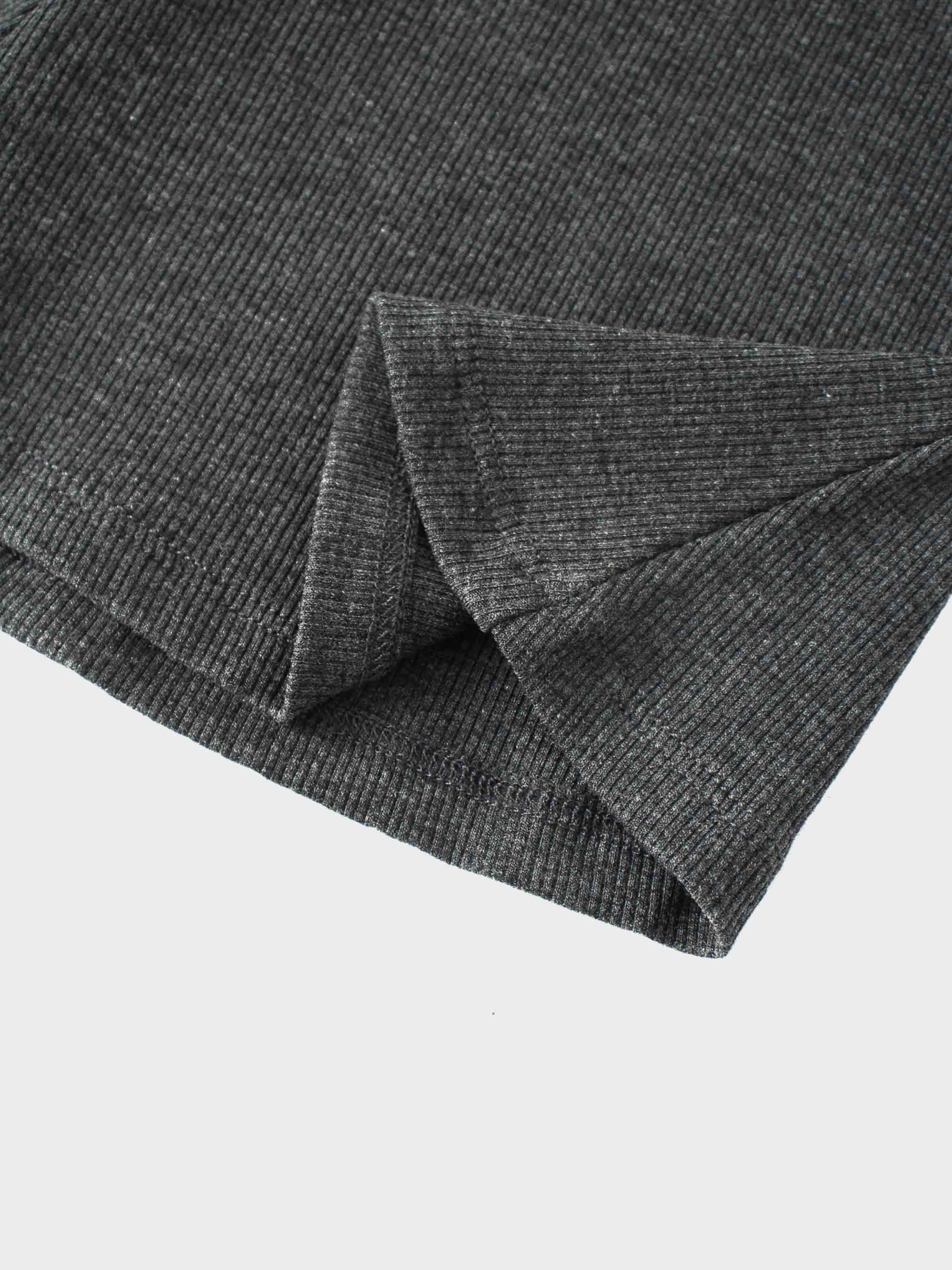 Ribbed Circle Skirt - Grey