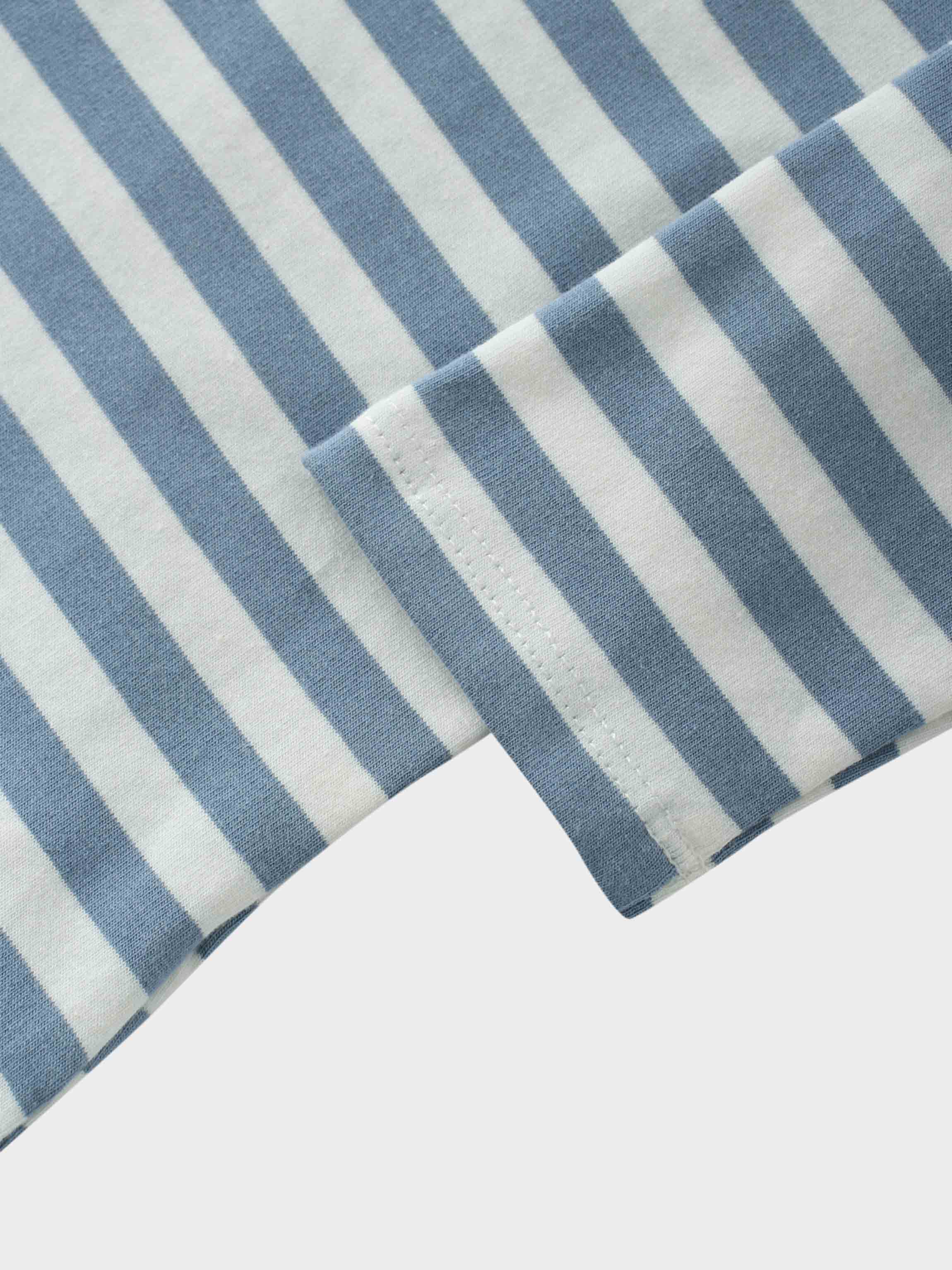 Striped Fitted T-shirt with 3/4 sleeves